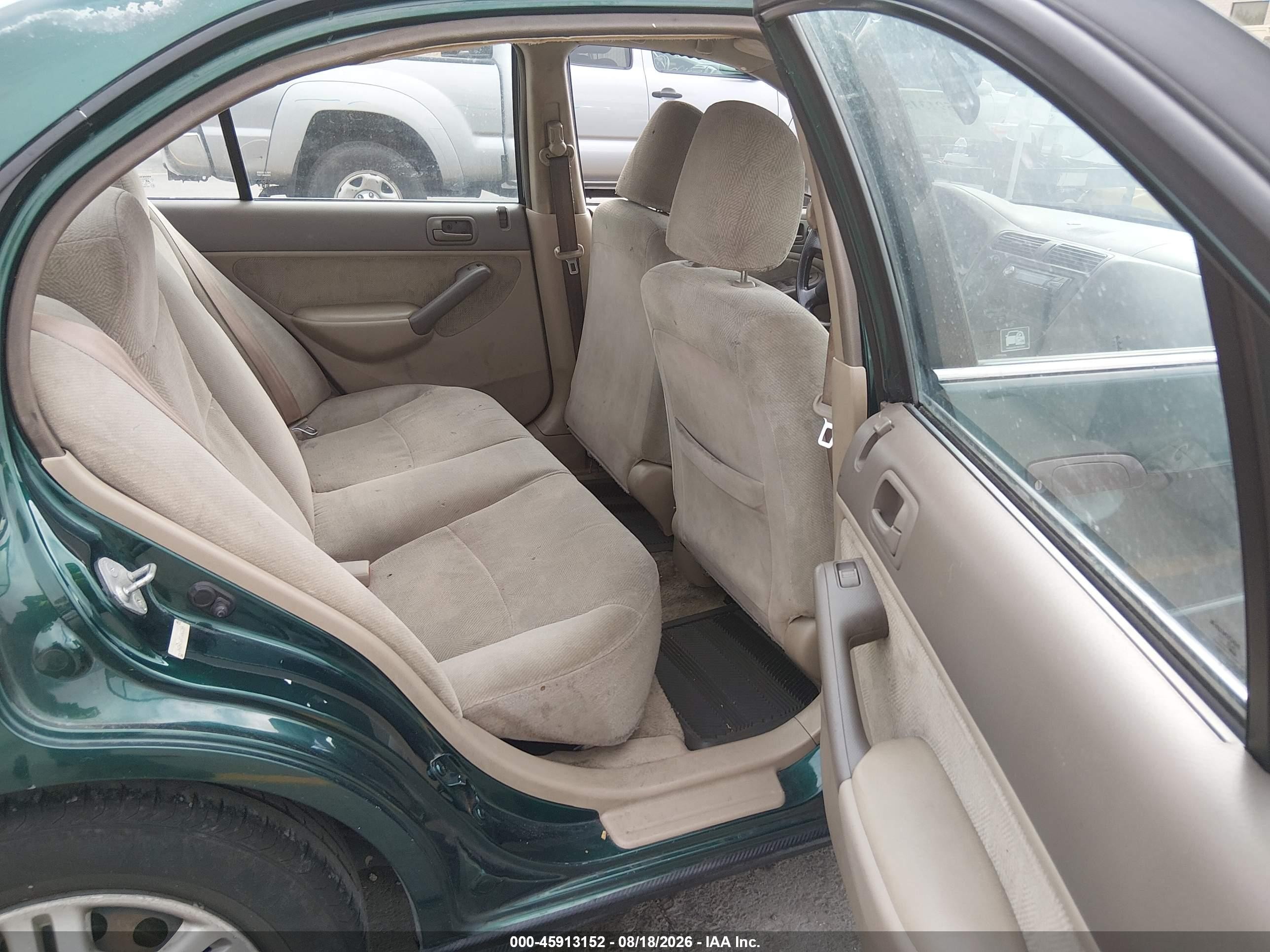2001 Honda Civic Lx Green vin: 2HGES16571H507355