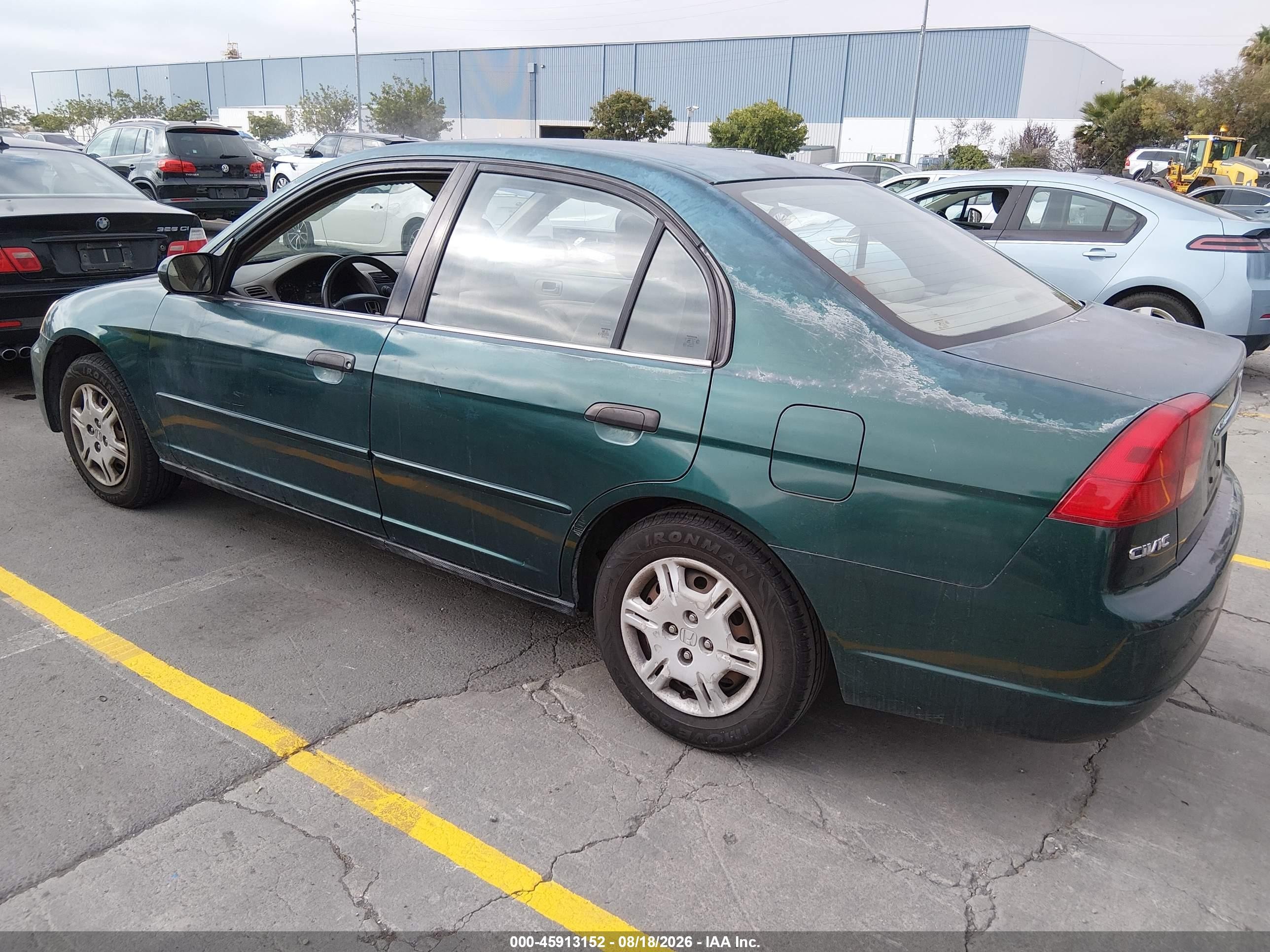 2001 Honda Civic Lx Green vin: 2HGES16571H507355