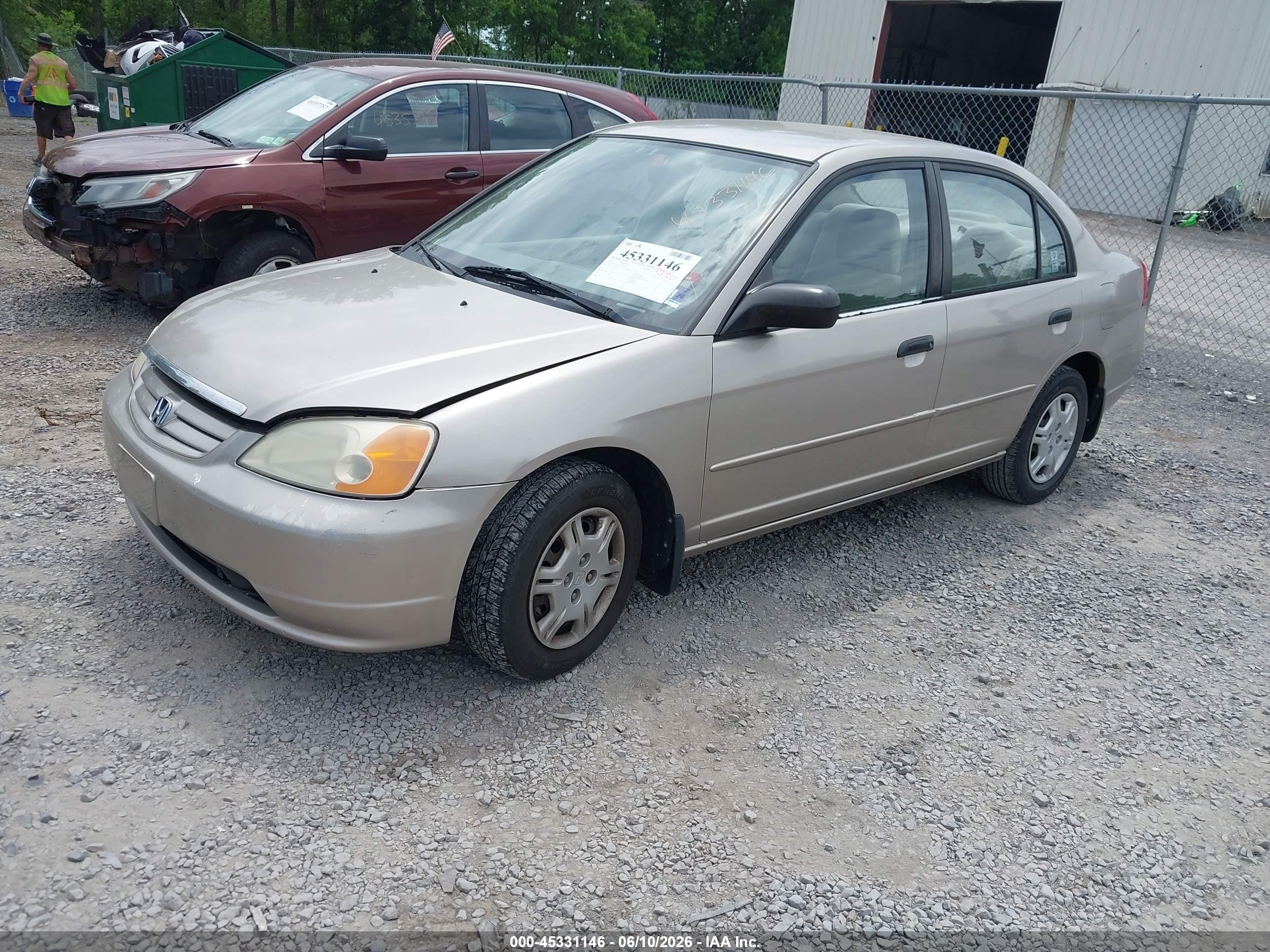 2001 Honda Civic Lx Gold vin: 2HGES16571H510787