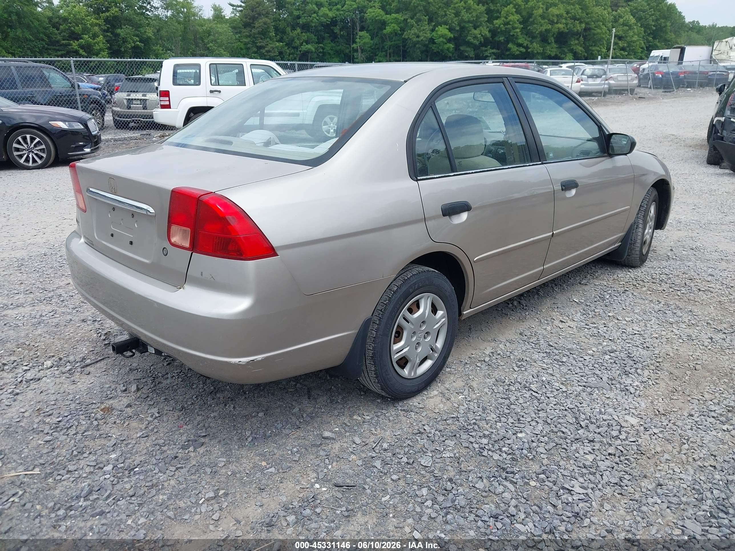 2001 Honda Civic Lx Gold vin: 2HGES16571H510787