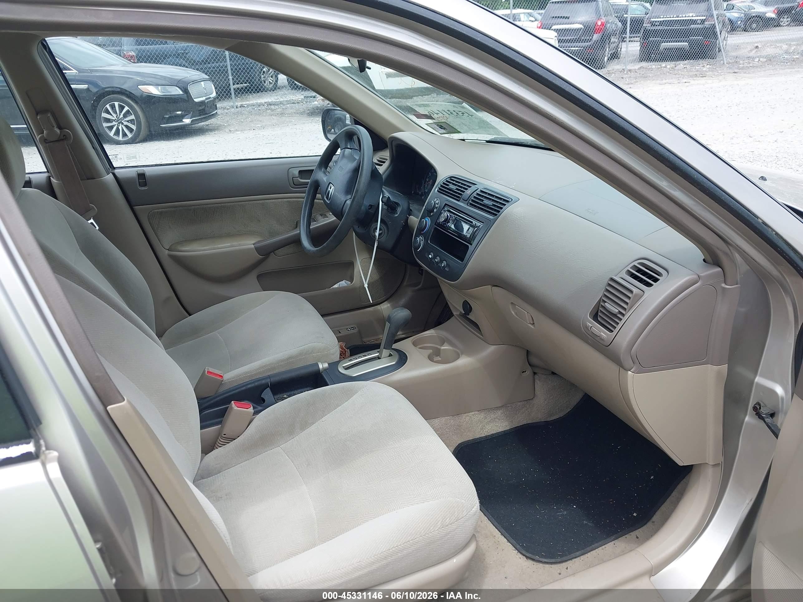 2001 Honda Civic Lx Gold vin: 2HGES16571H510787