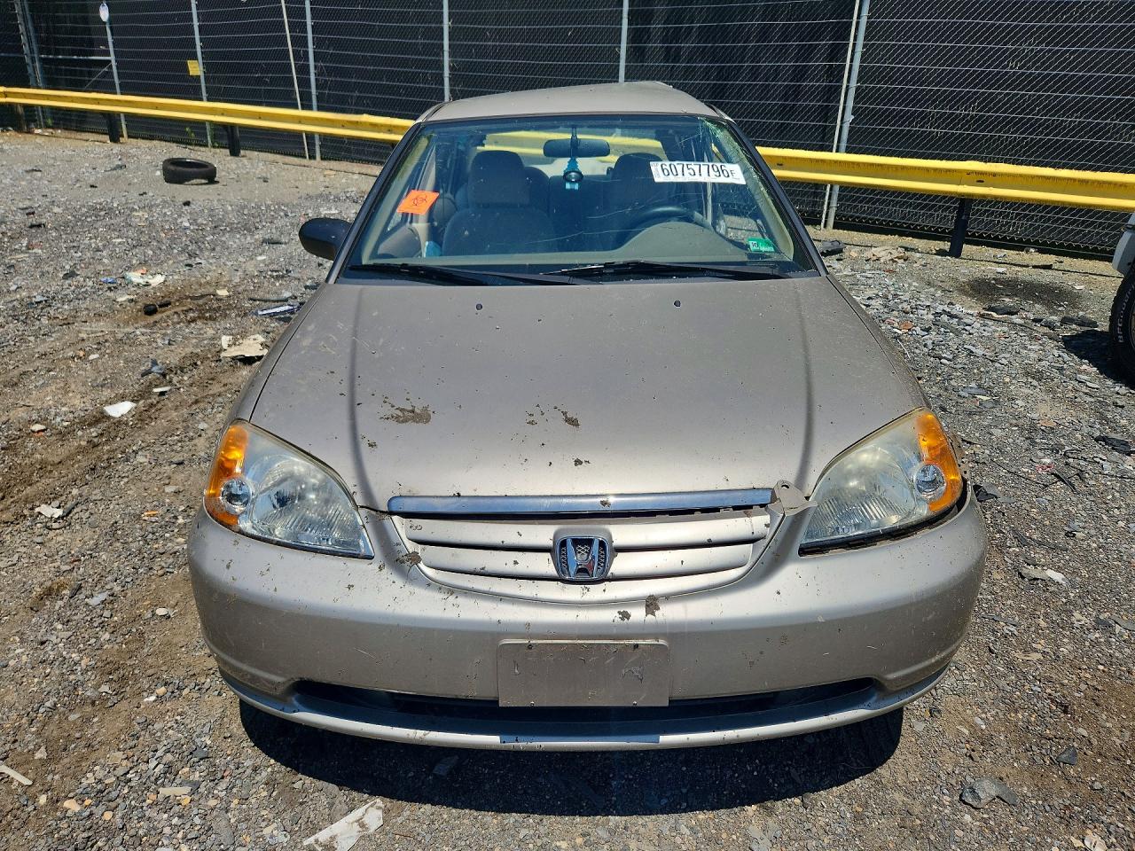 2001 Honda Civic Lx Beige vin: 2HGES16571H526343