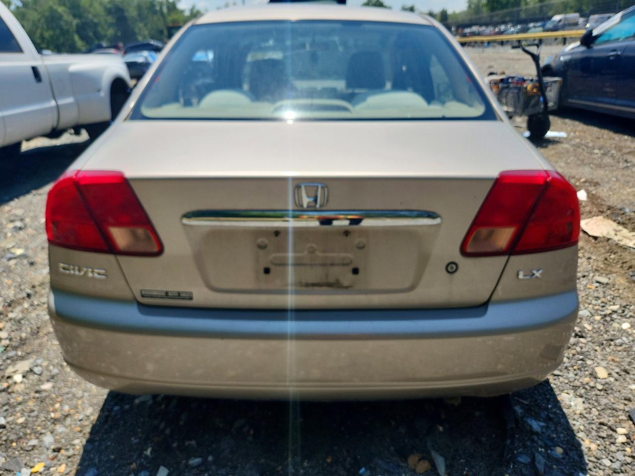 2001 Honda Civic Lx Beige vin: 2HGES16571H526343