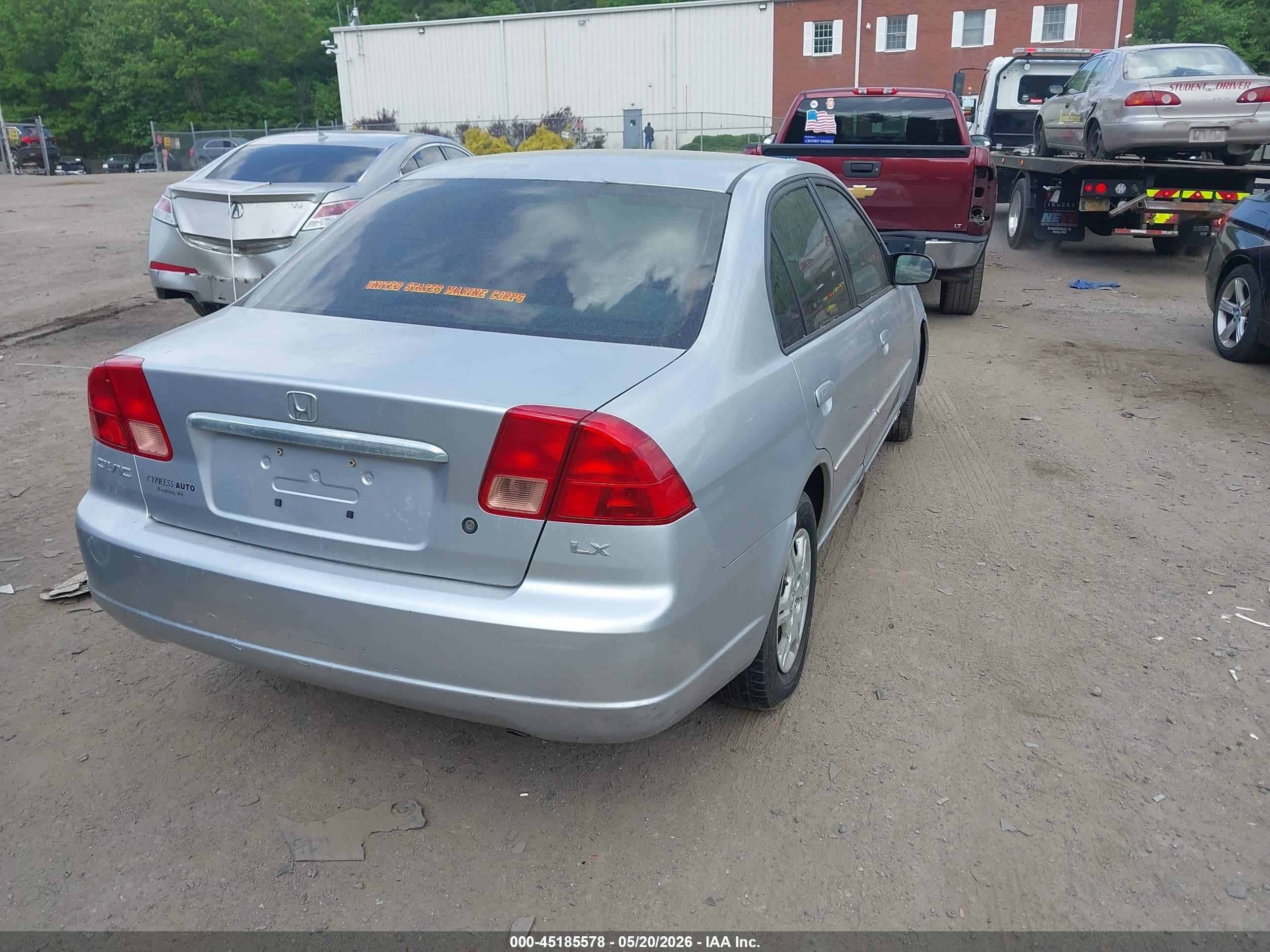 2002 Honda Civic Lx Silver vin: 2HGES16572H517305