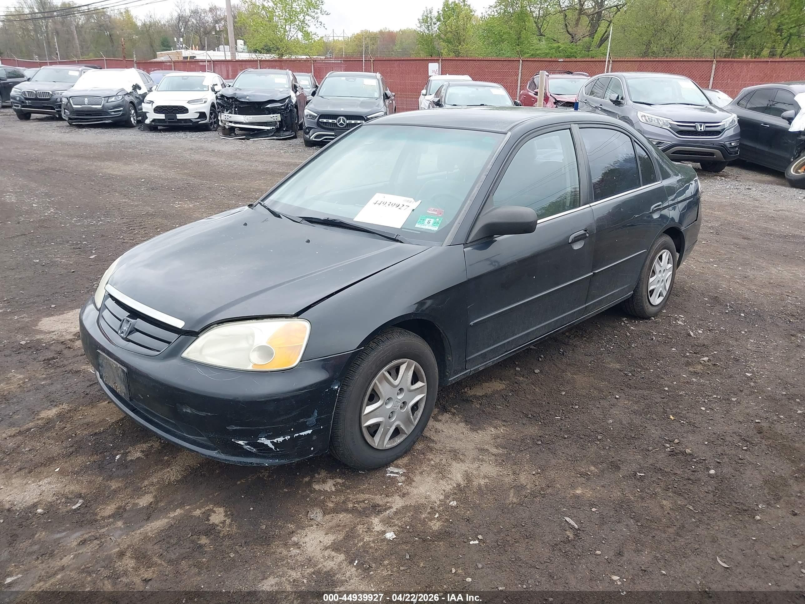 2003 Honda Civic Lx Black vin: 2HGES16573H505818