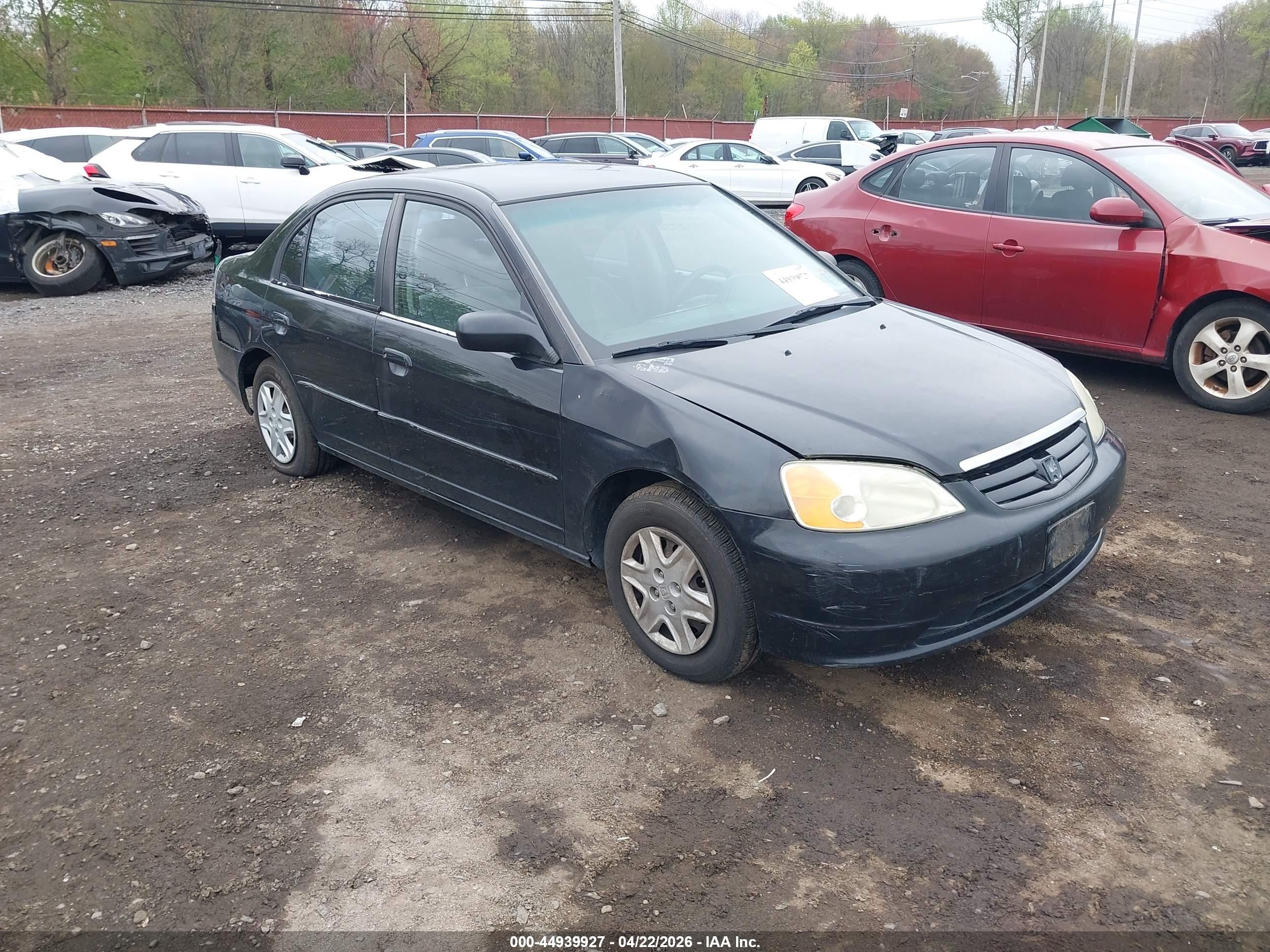 2003 Honda Civic Lx Black vin: 2HGES16573H505818