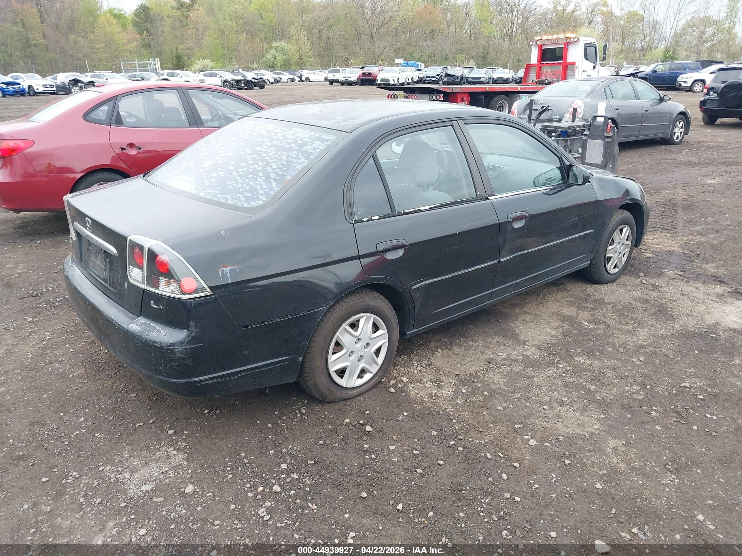 2003 Honda Civic Lx Black vin: 2HGES16573H505818