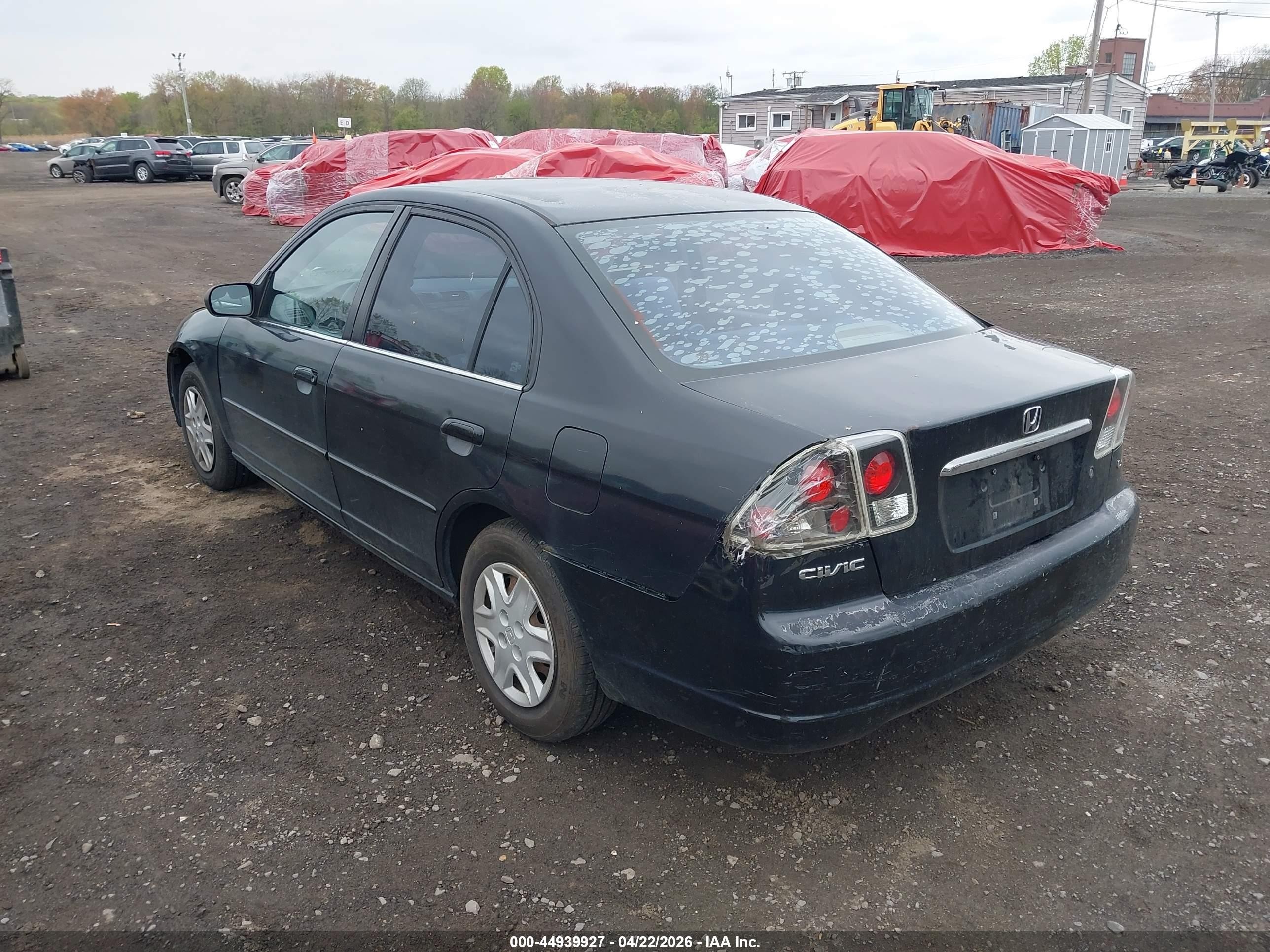 2003 Honda Civic Lx Black vin: 2HGES16573H505818