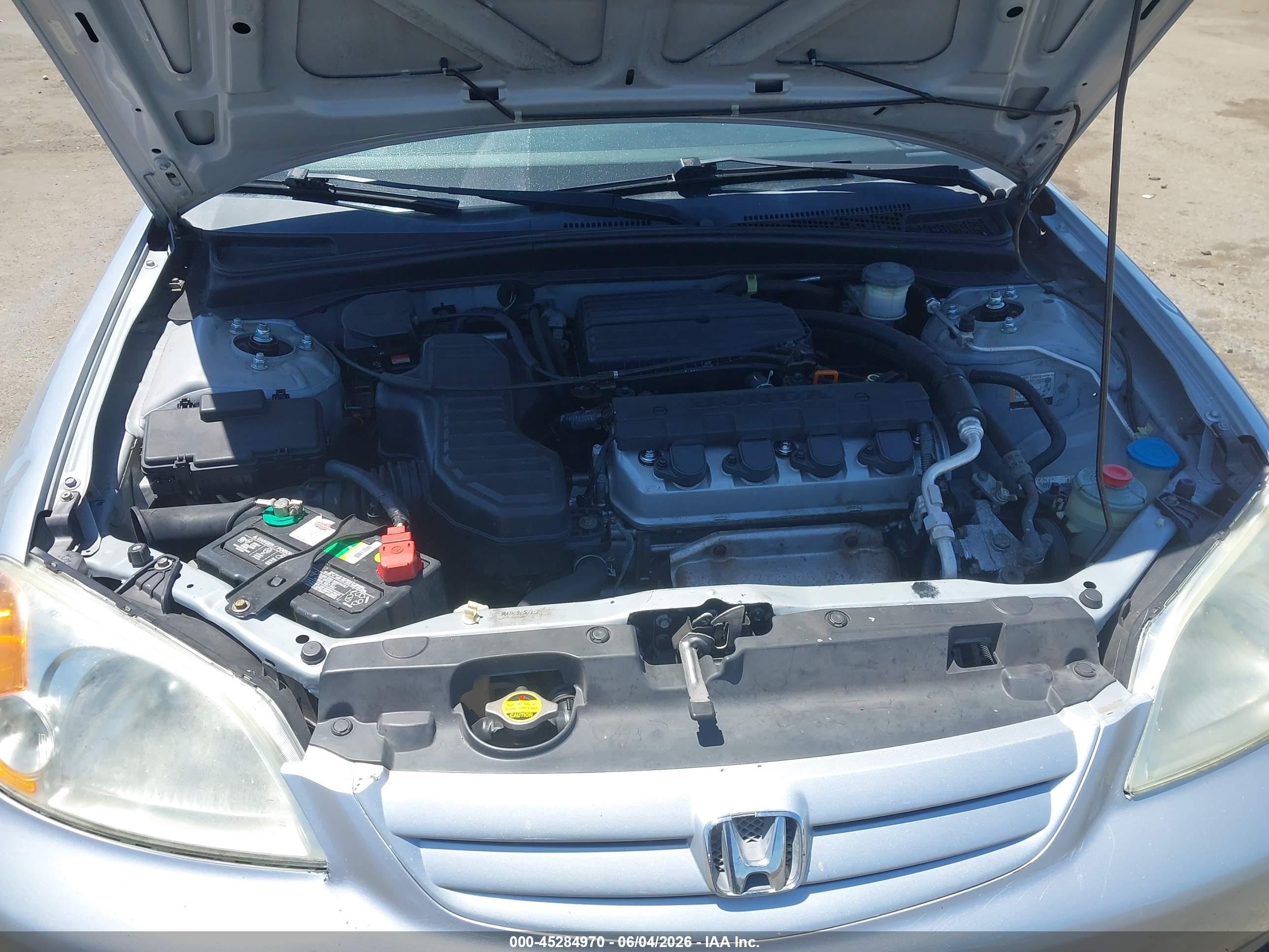 2003 Honda Civic Lx Серебряный vin: 2HGES16573H524532