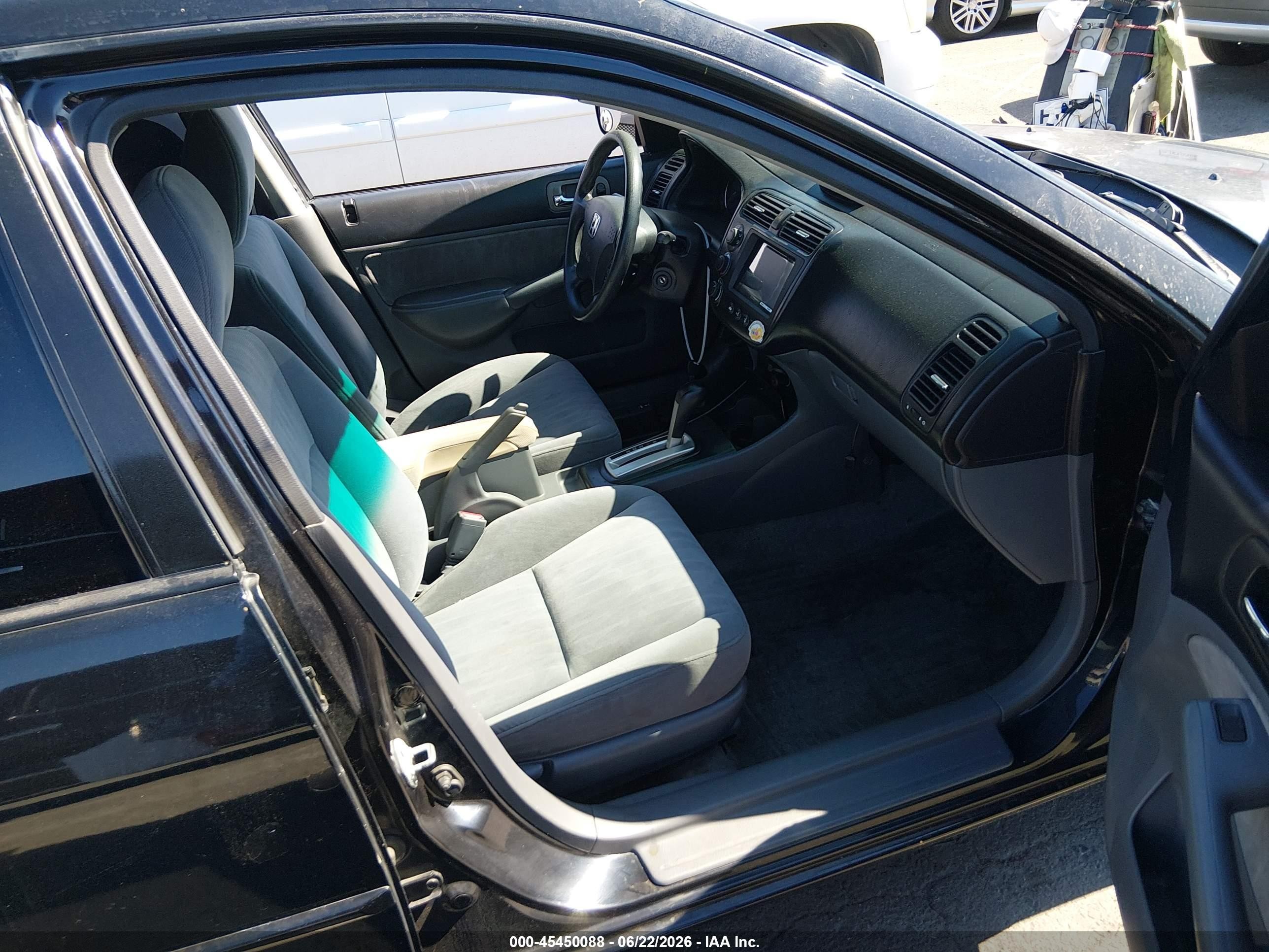 2003 Honda Civic Lx Black vin: 2HGES16573H545574