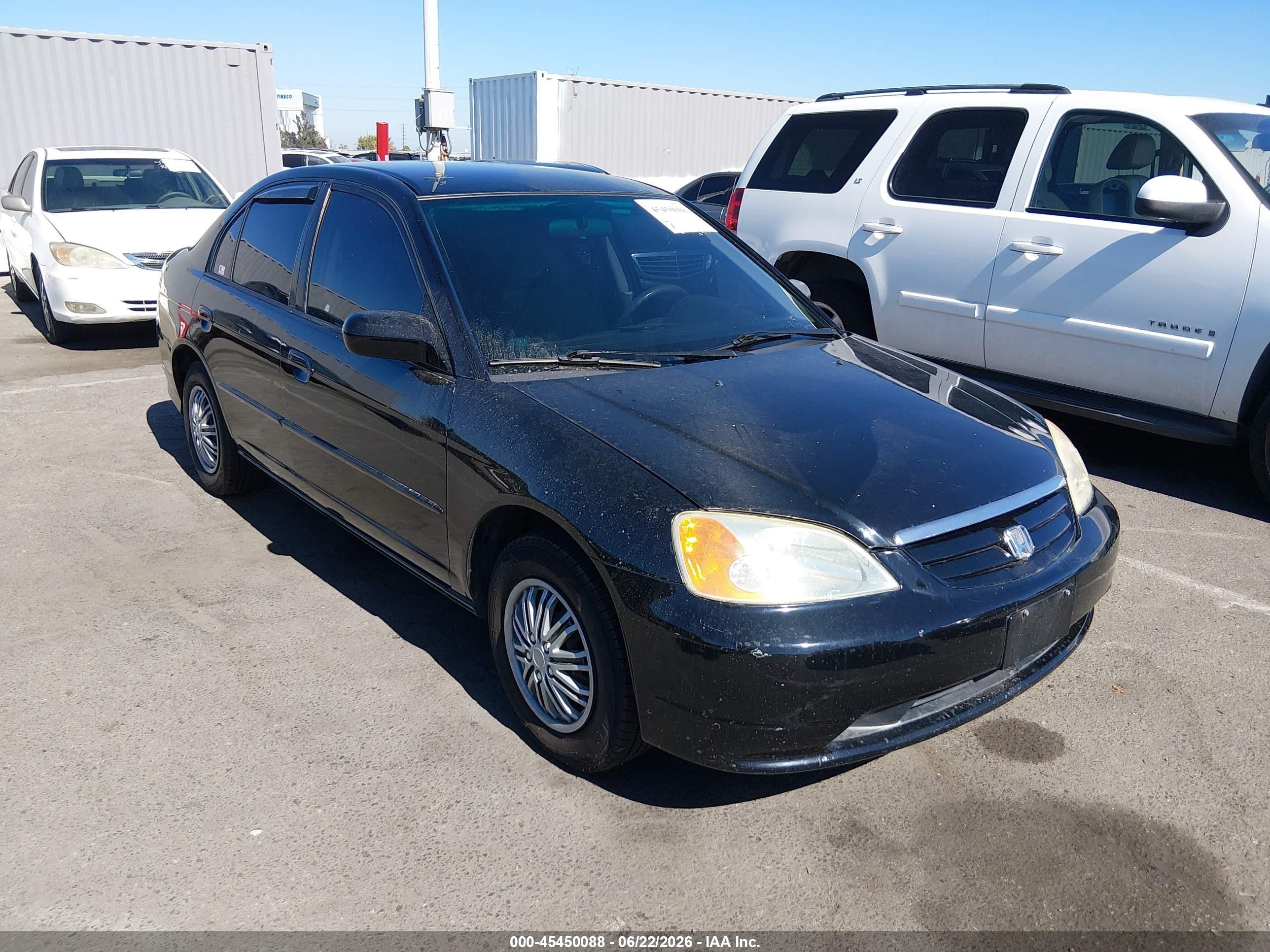 2003 Honda Civic Lx Black vin: 2HGES16573H545574