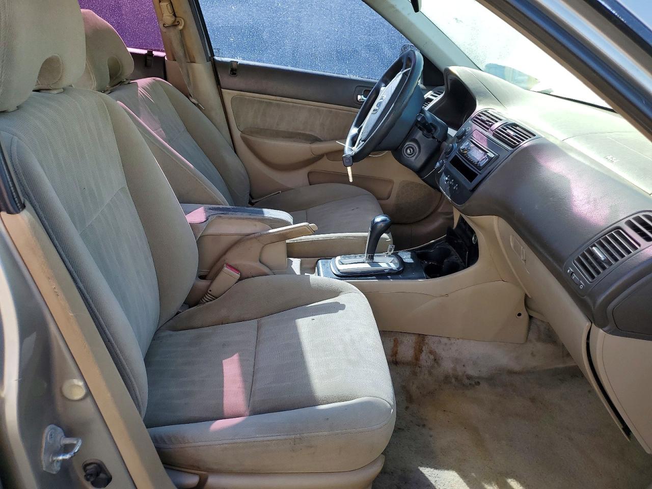 2004 Honda Civic Lx Beige vin: 2HGES16574H528744
