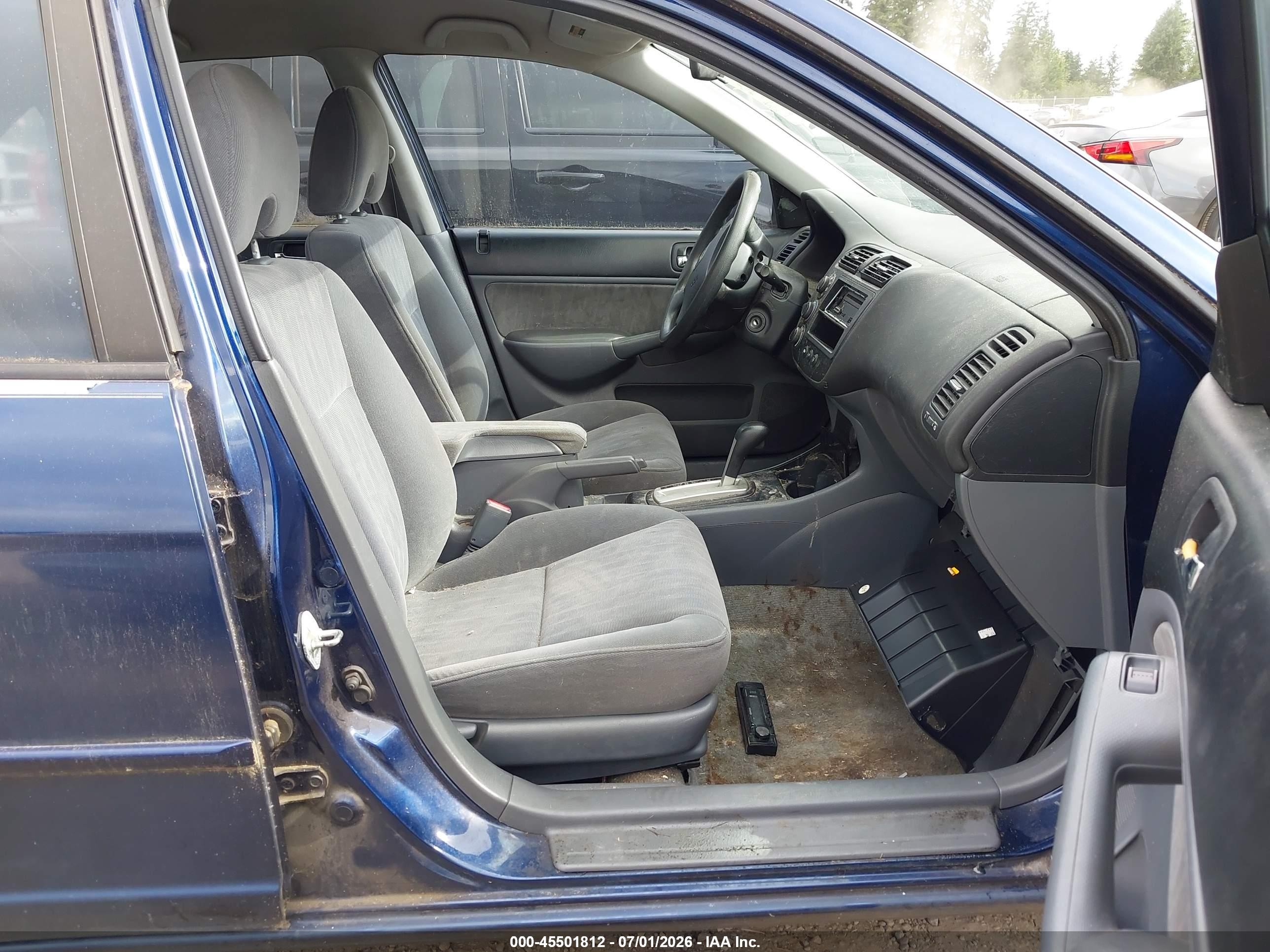 2004 Honda Civic Lx Blue vin: 2HGES16574H560237