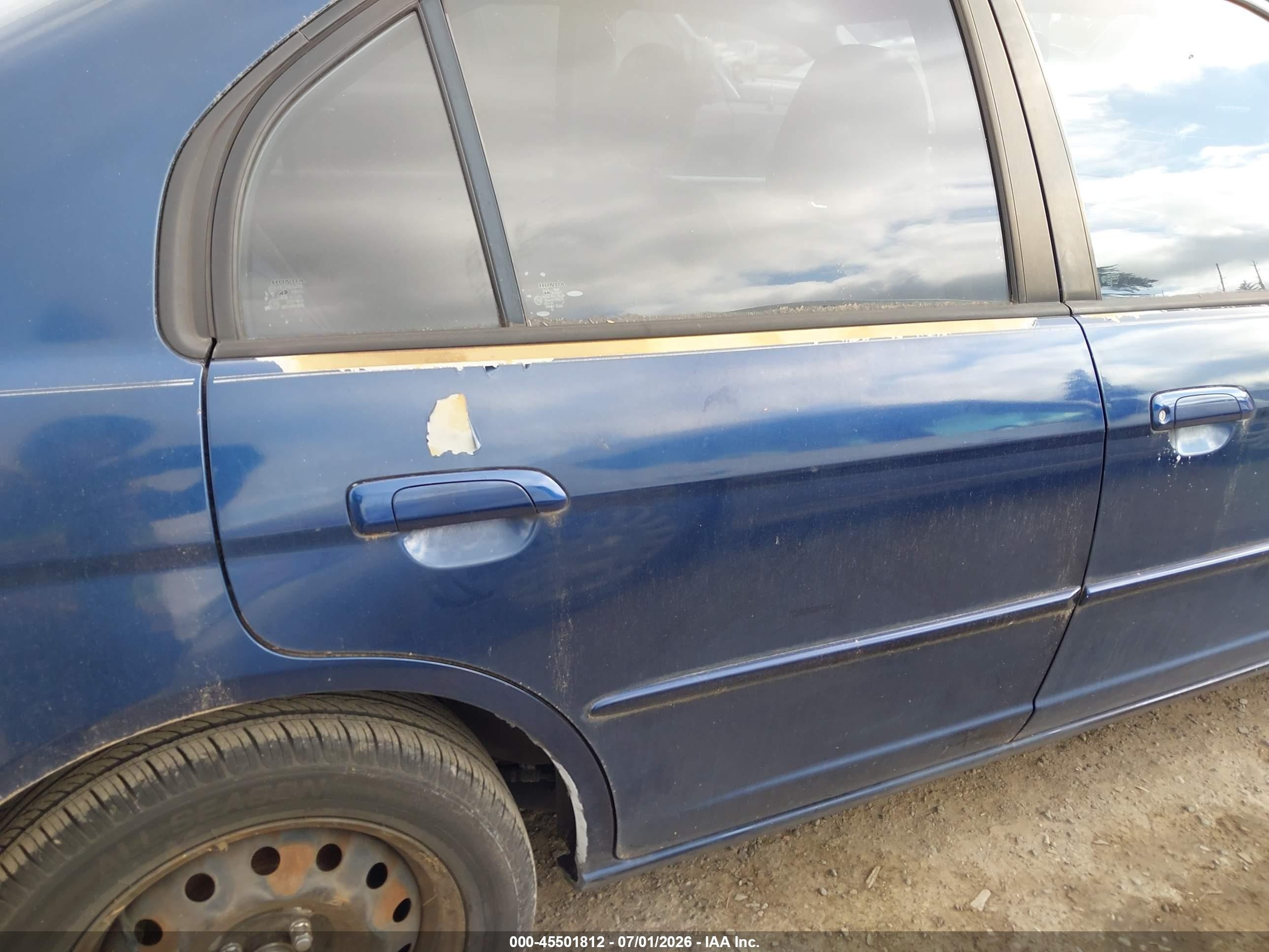 2004 Honda Civic Lx Blue vin: 2HGES16574H560237