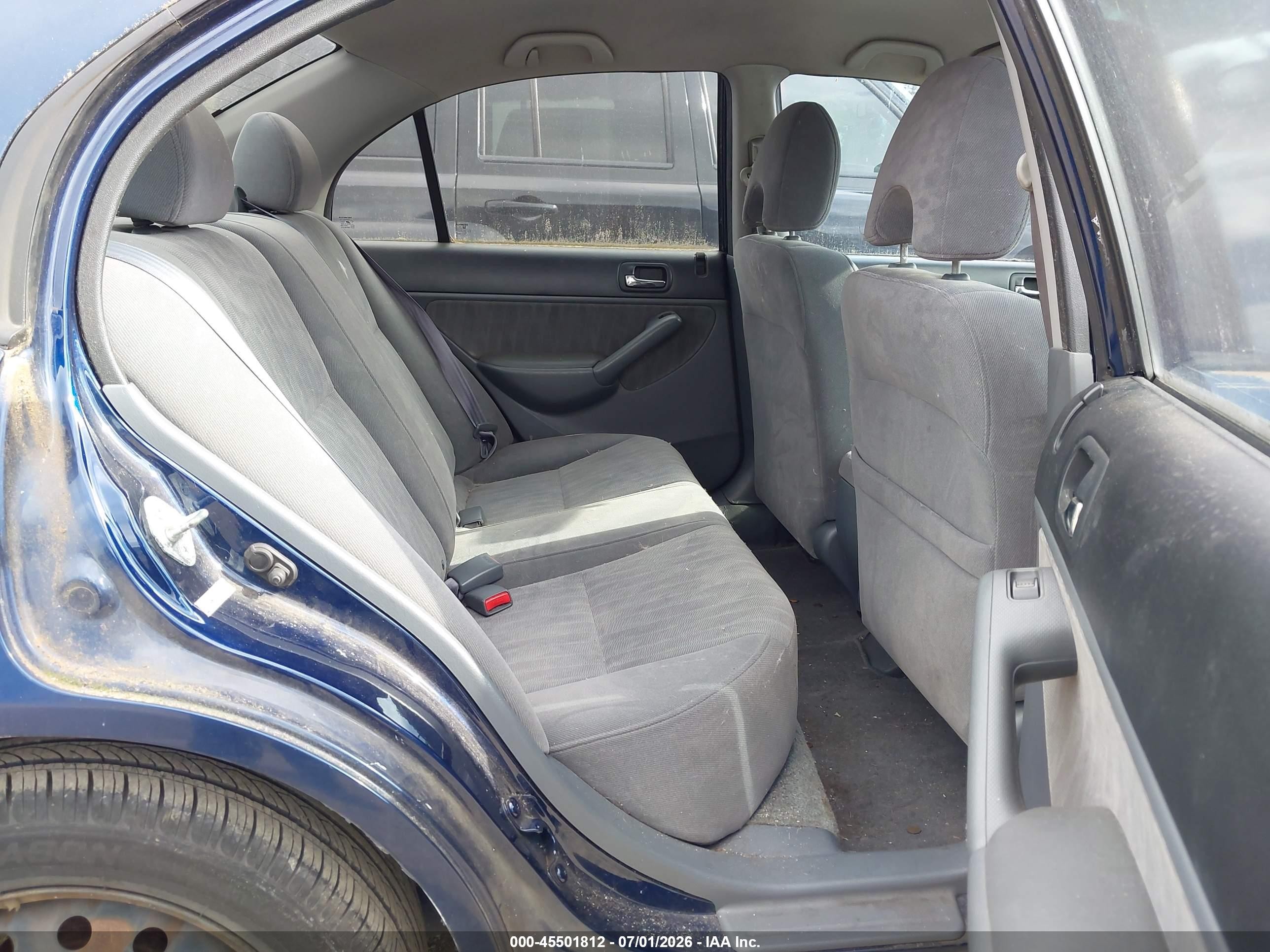 2004 Honda Civic Lx Blue vin: 2HGES16574H560237