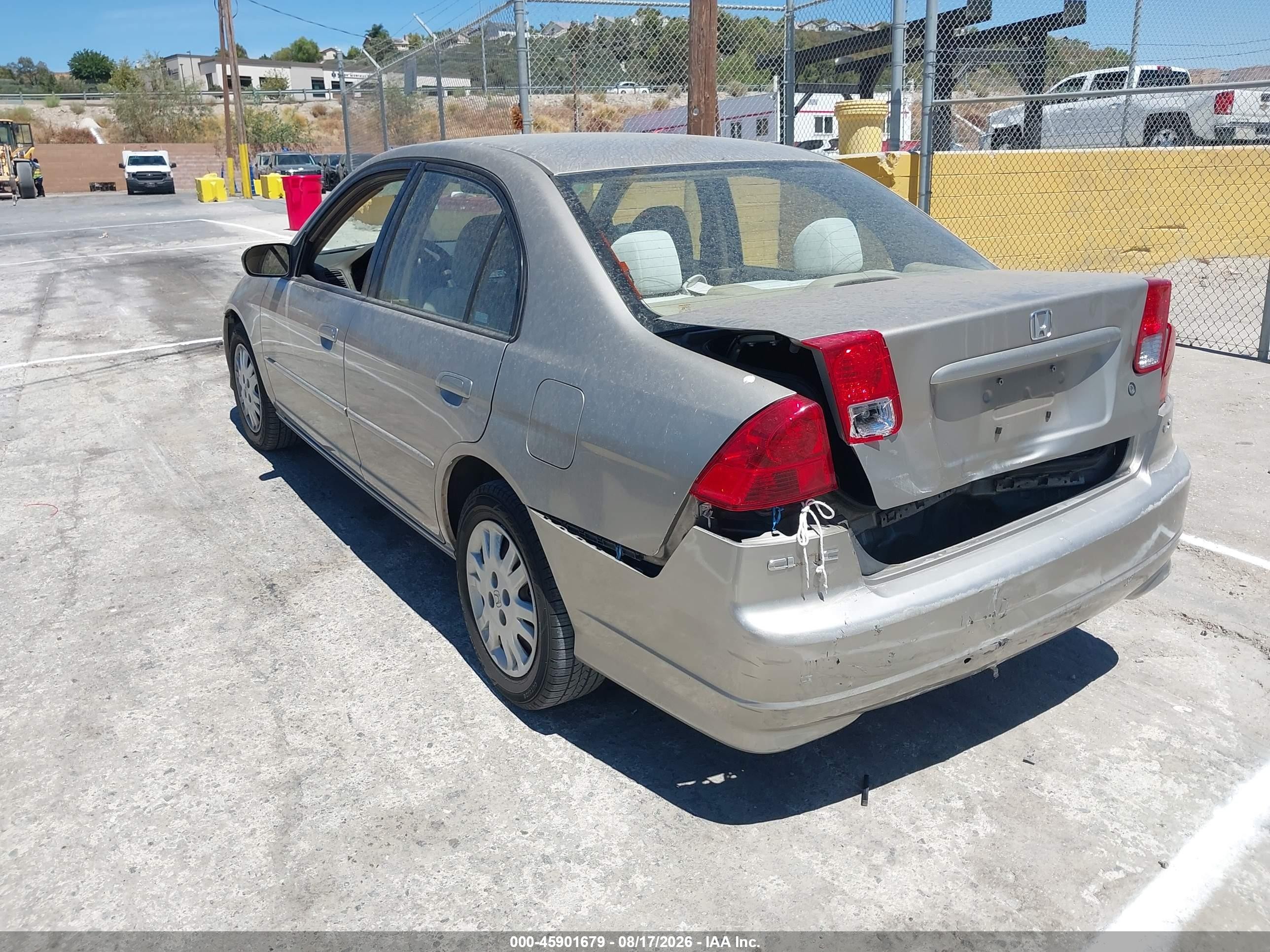 2004 Honda Civic Lx Beige vin: 2HGES16574H600204