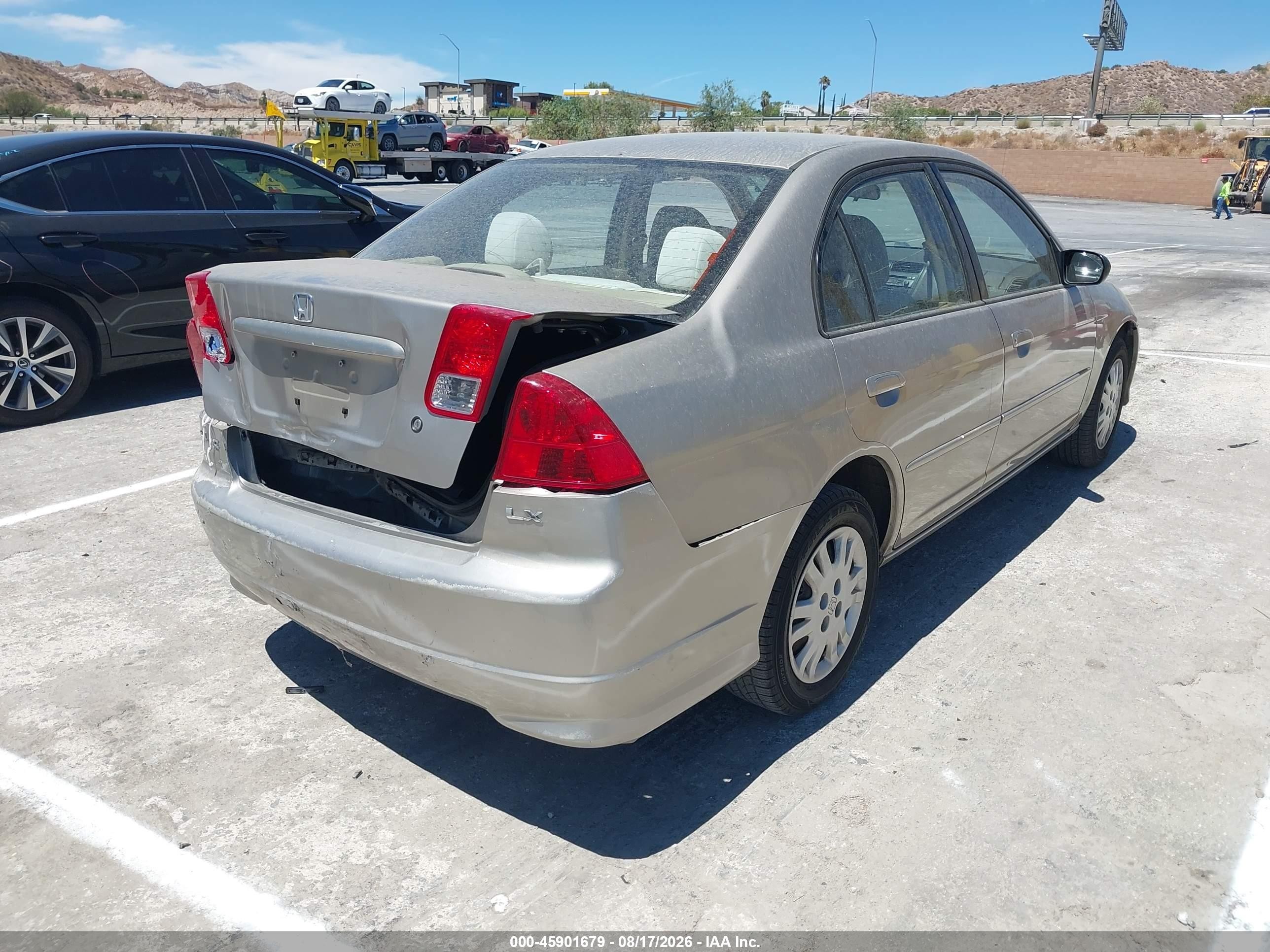 2004 Honda Civic Lx Beige vin: 2HGES16574H600204