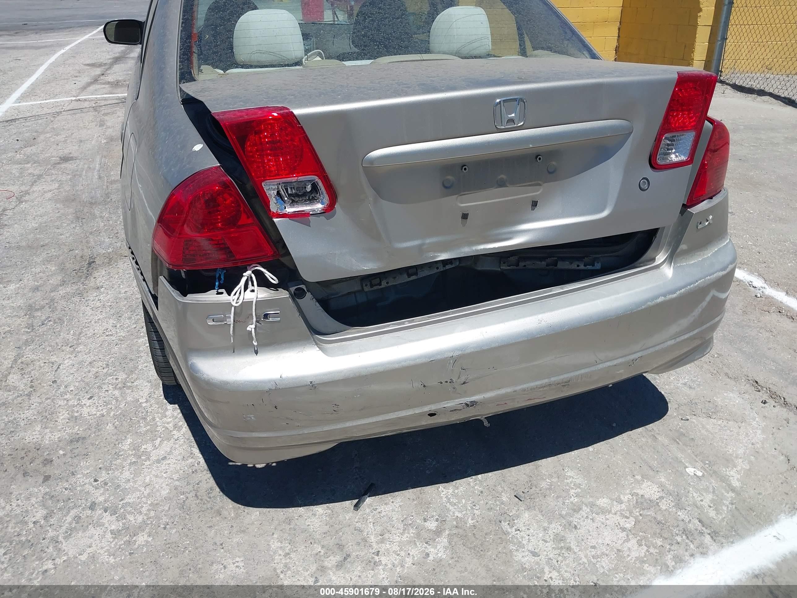 2004 Honda Civic Lx Beige vin: 2HGES16574H600204