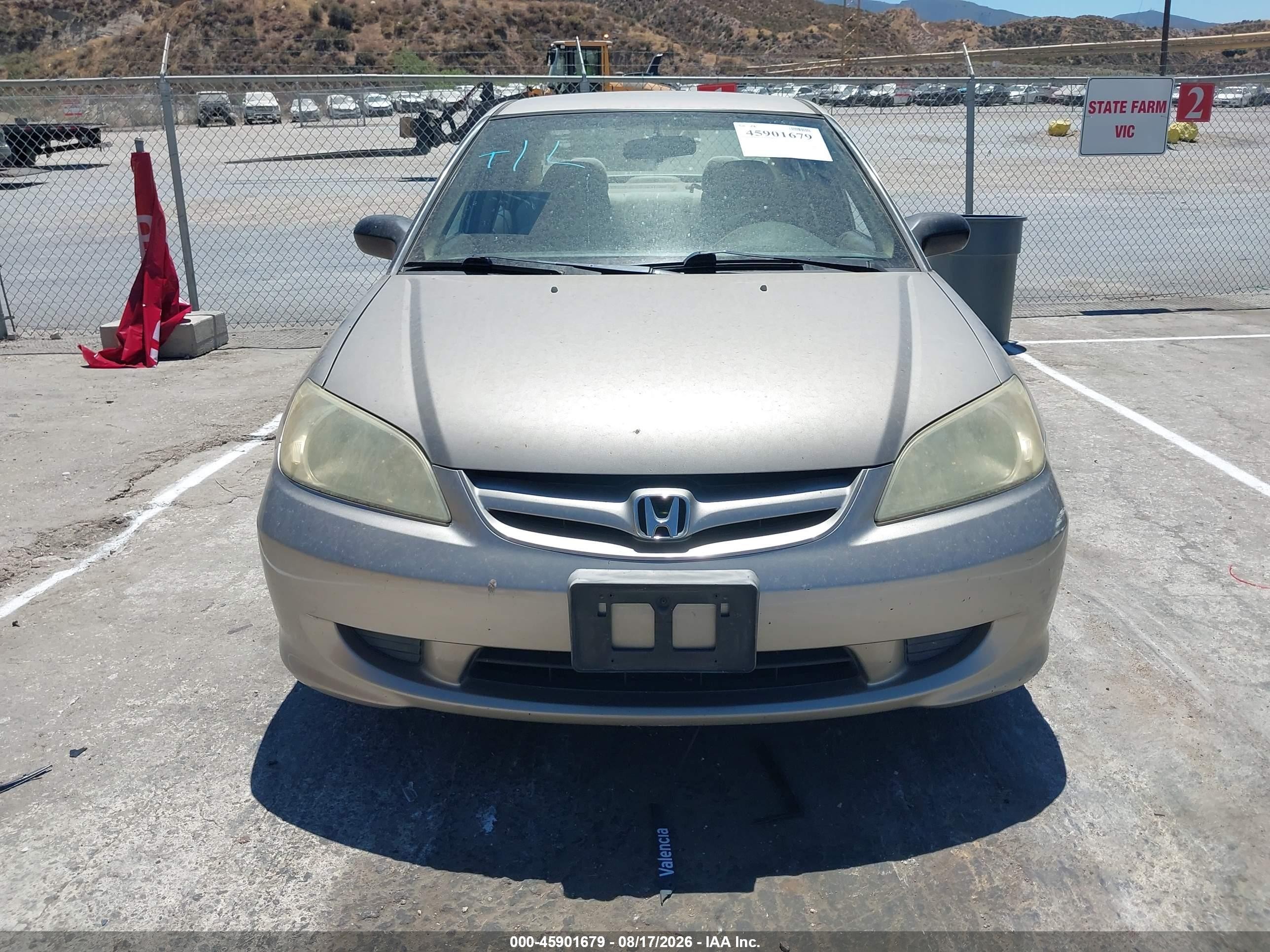 2004 Honda Civic Lx Beige vin: 2HGES16574H600204