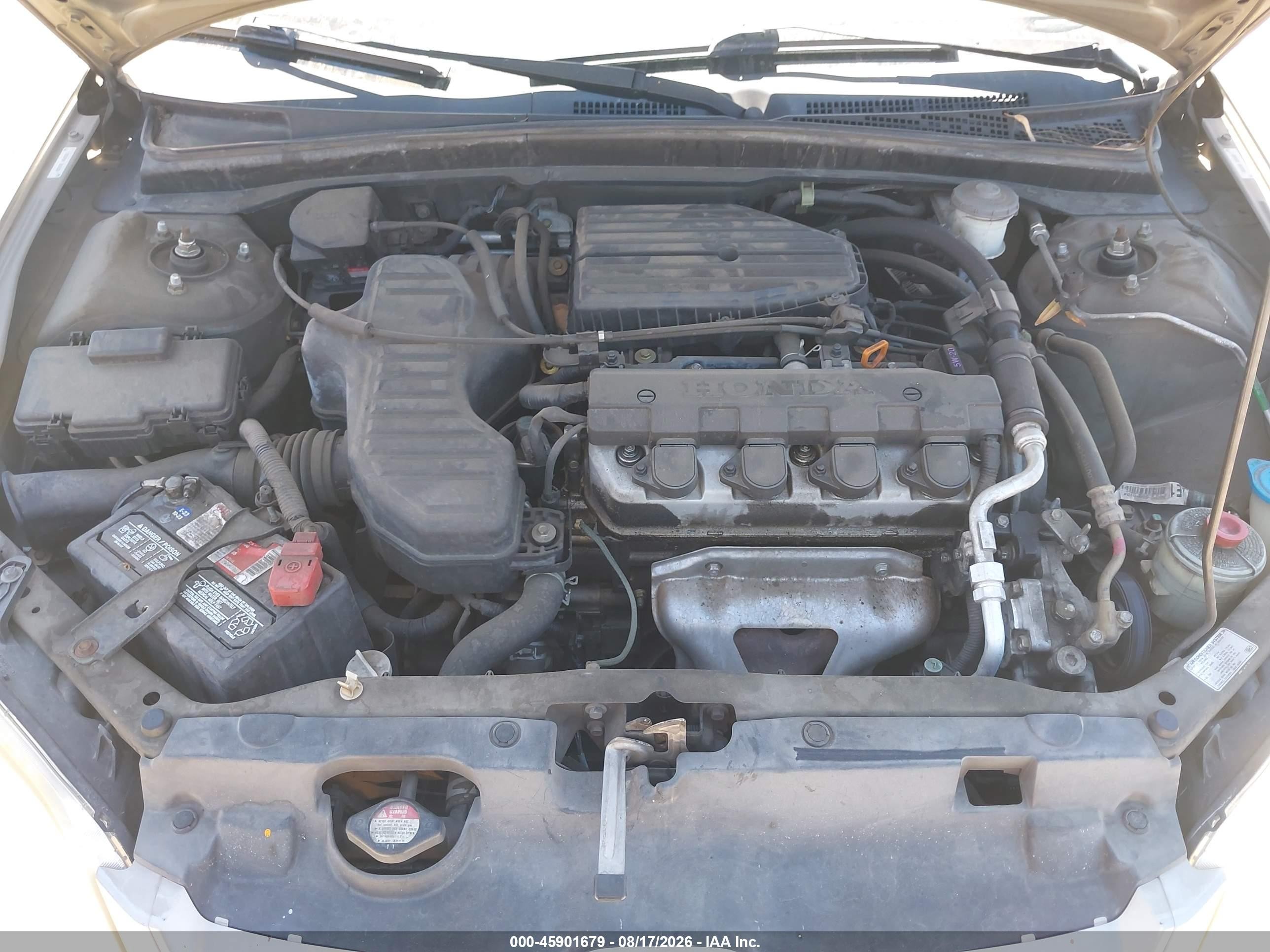 2004 Honda Civic Lx Beige vin: 2HGES16574H600204