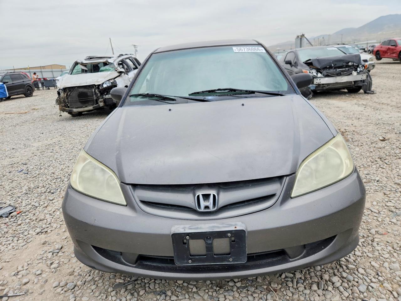 2004 Honda Civic Lx Gray vin: 2HGES16574H610795