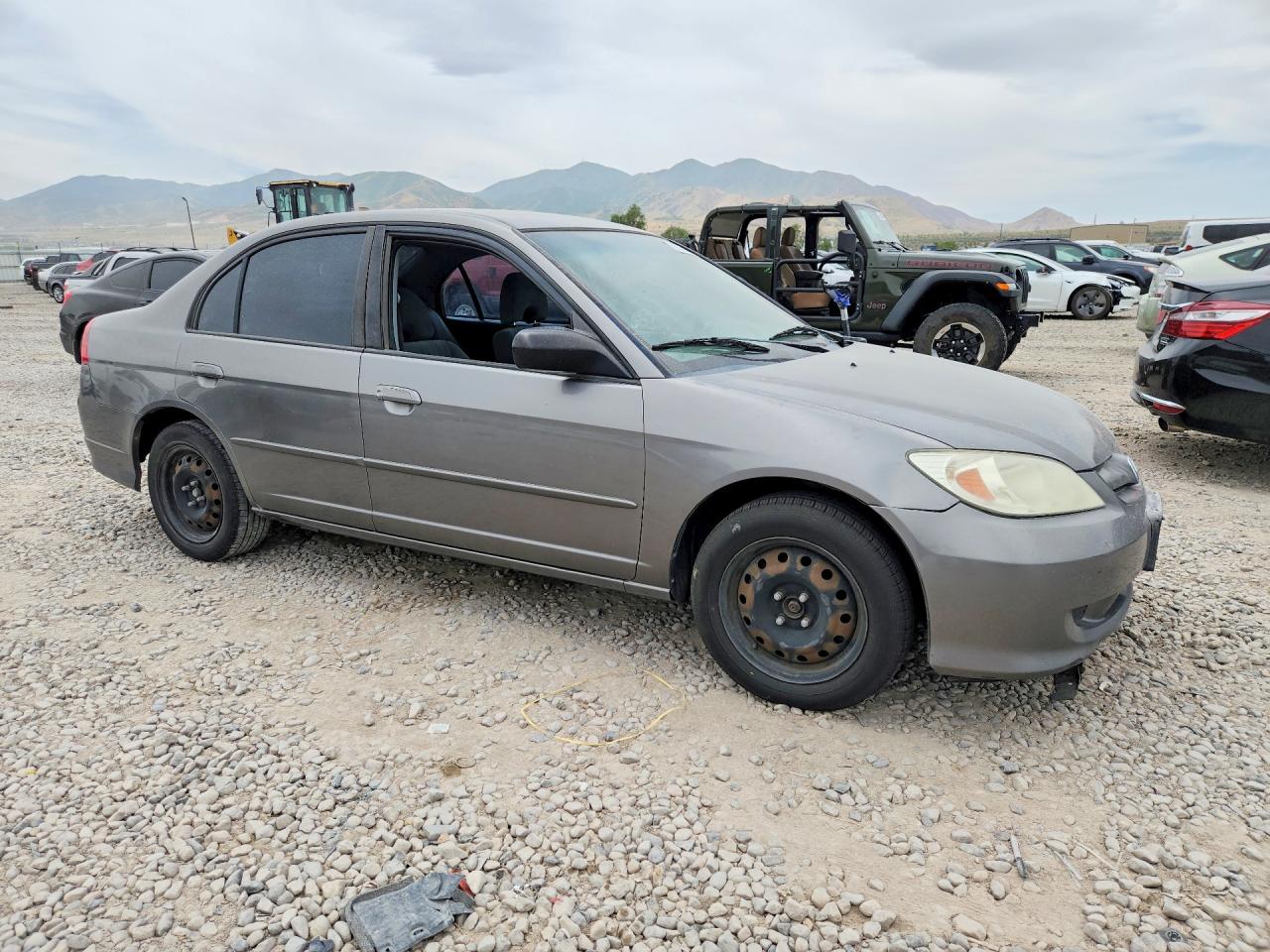 2004 Honda Civic Lx Gray vin: 2HGES16574H610795