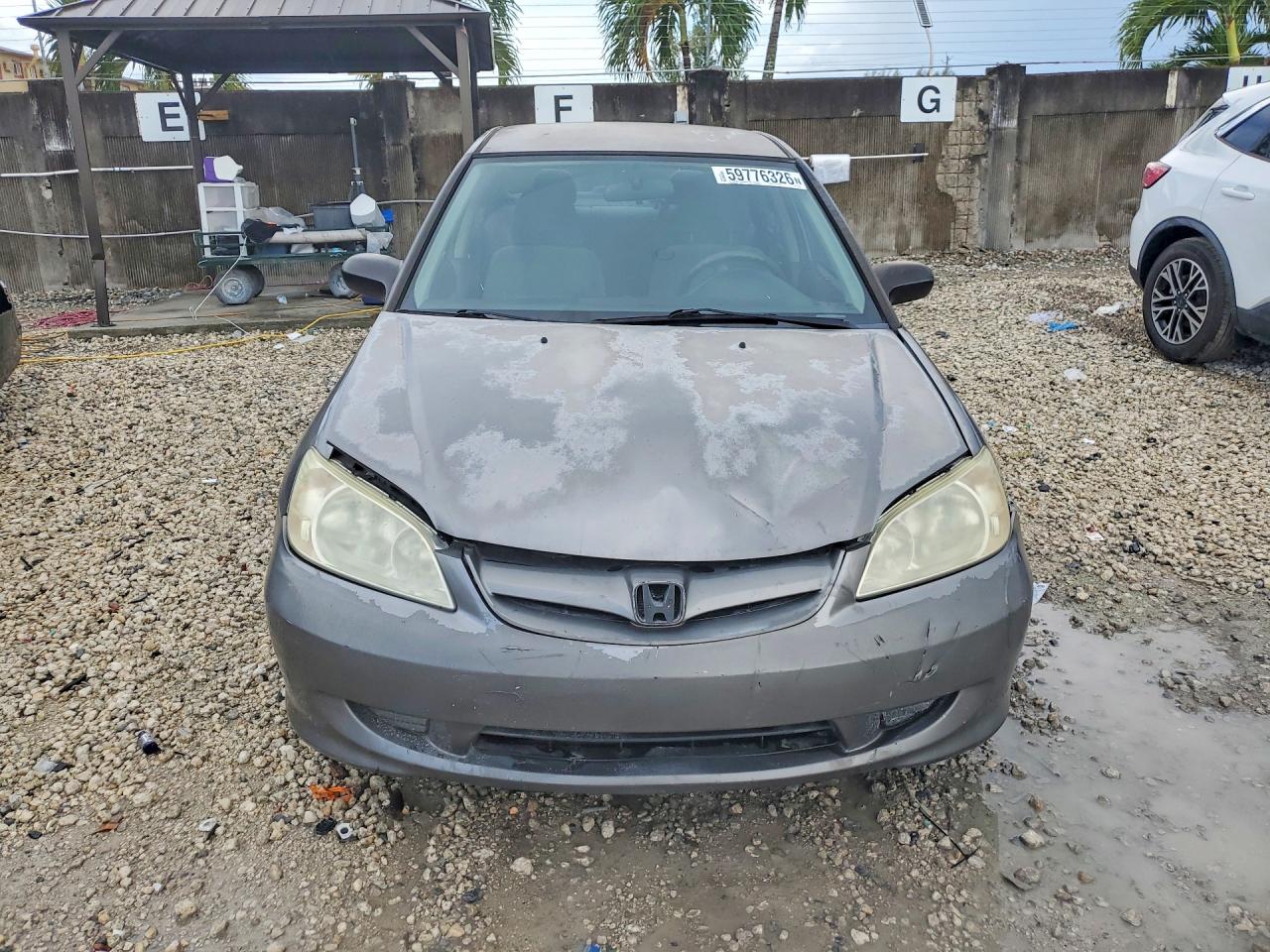2004 Honda Civic Lx Gray vin: 2HGES16574H612210