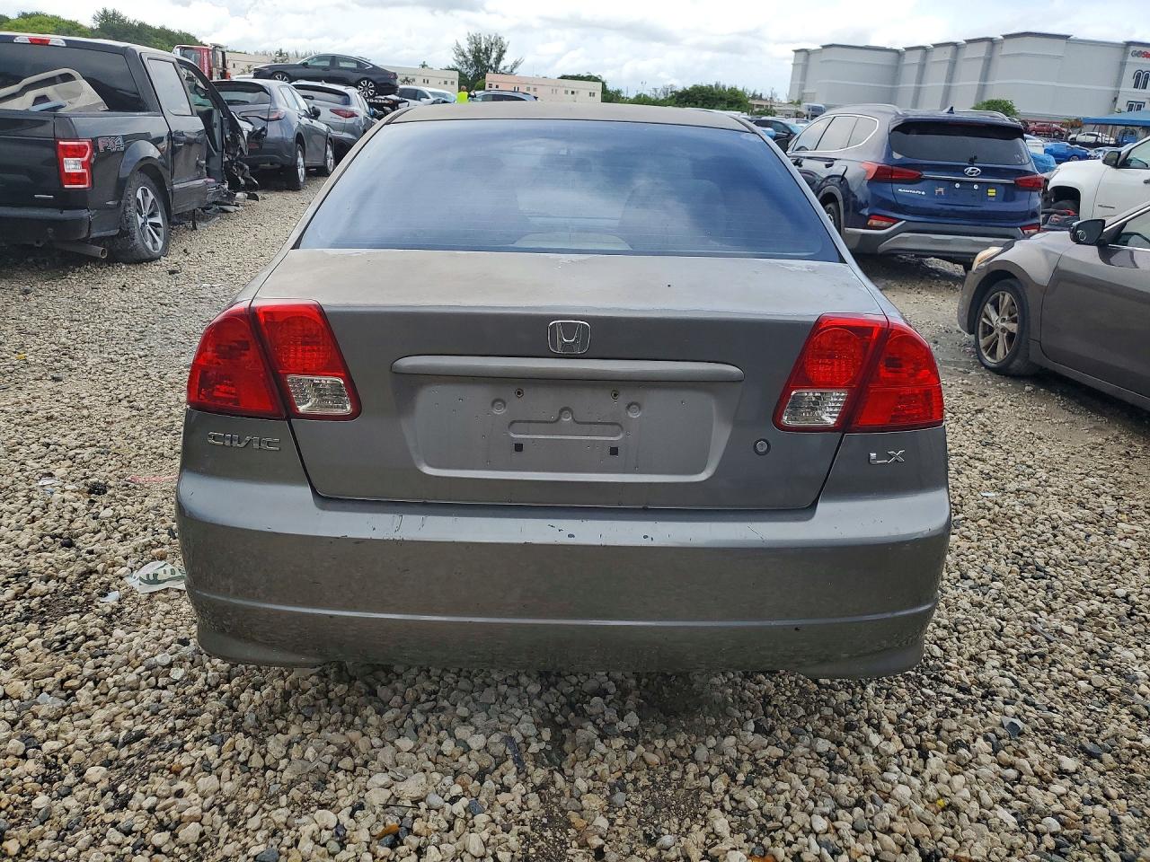 2004 Honda Civic Lx Gray vin: 2HGES16574H612210
