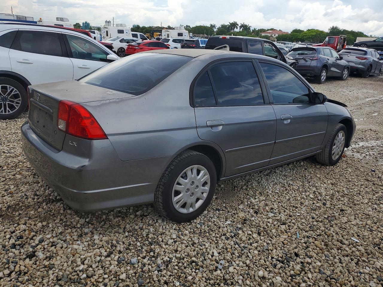 2004 Honda Civic Lx Gray vin: 2HGES16574H612210