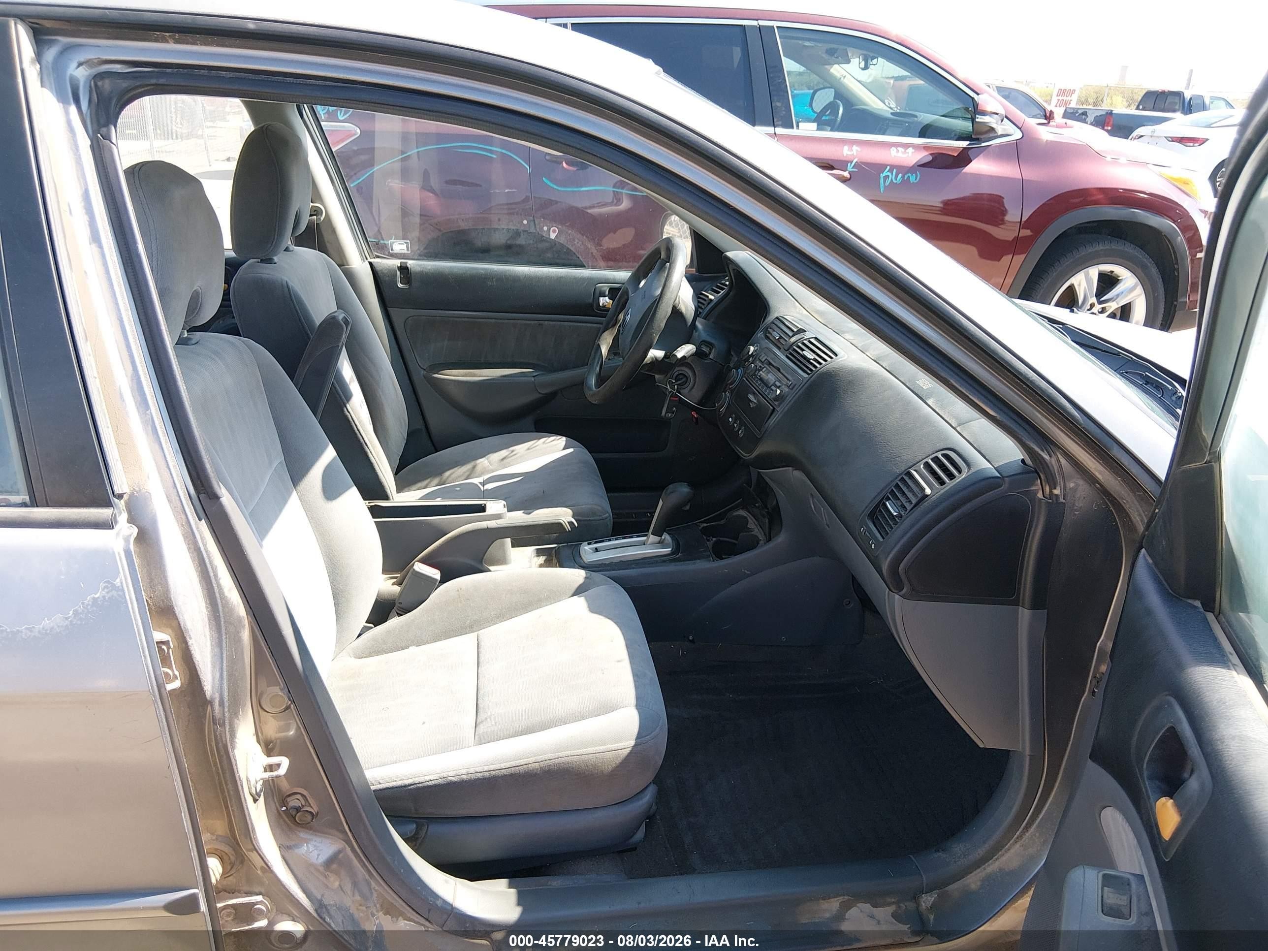 2004 Honda Civic Lx Gray vin: 2HGES16574H624129