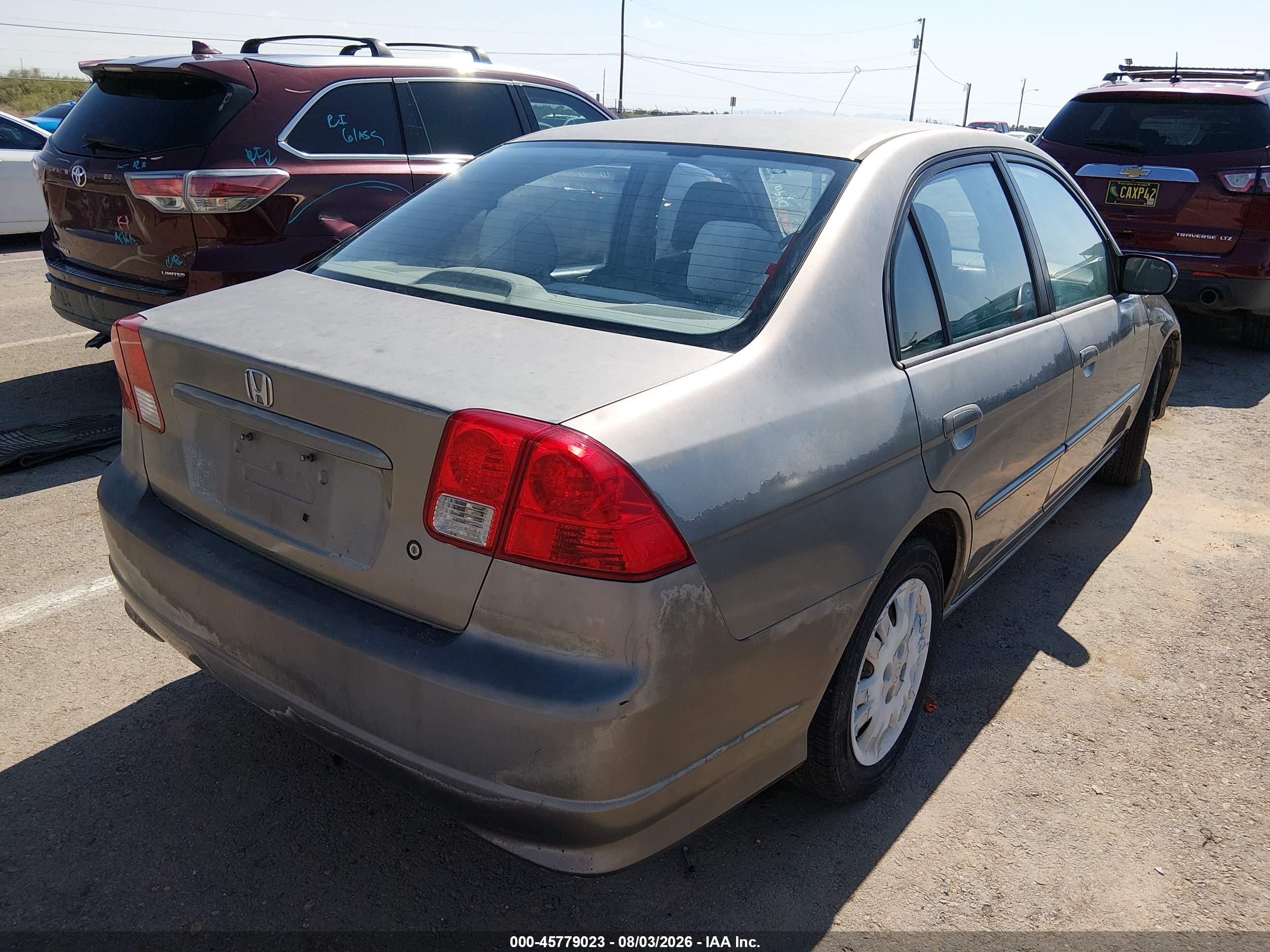 2004 Honda Civic Lx Gray vin: 2HGES16574H624129