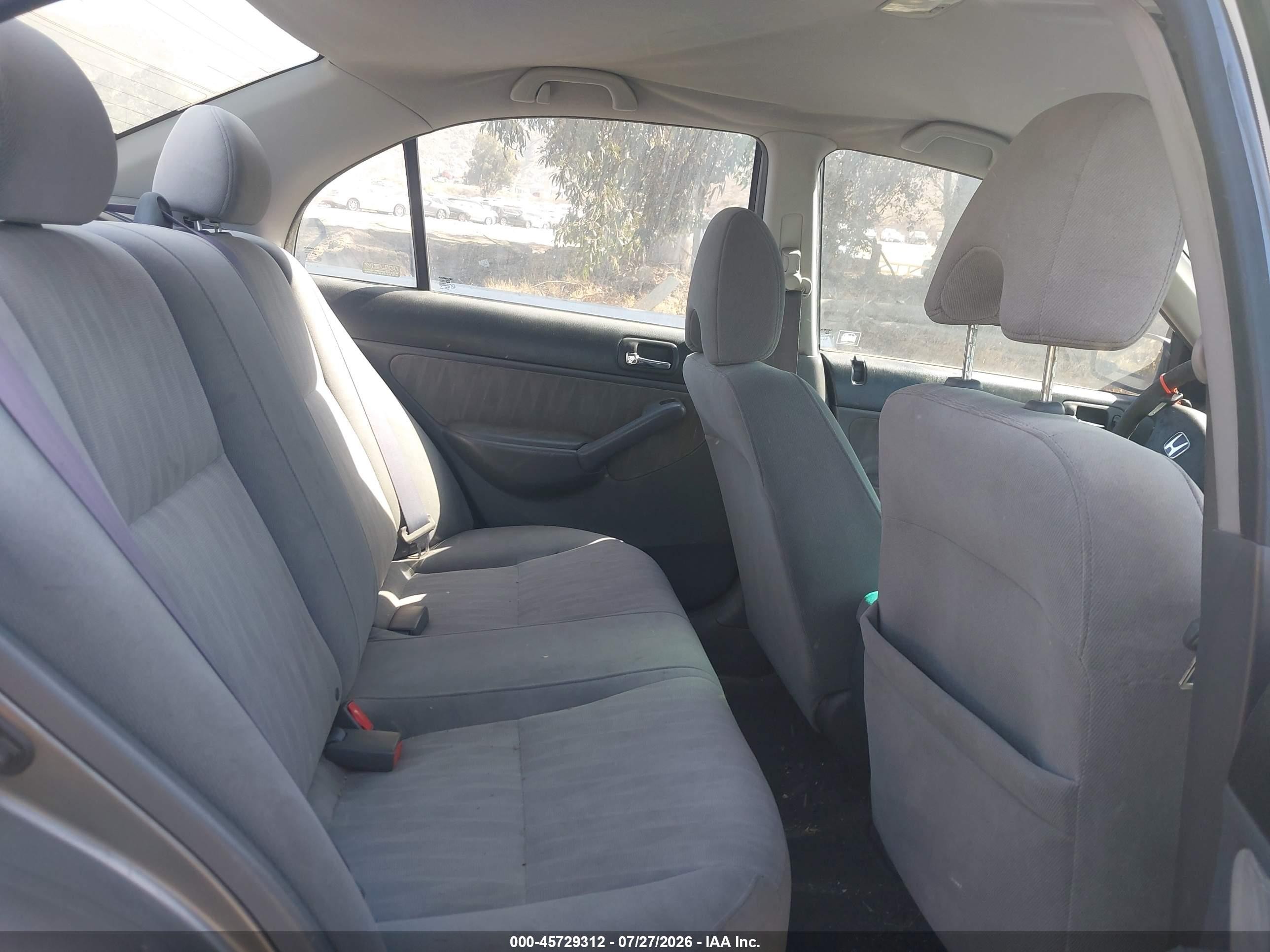2005 Honda Civic Lx Gray vin: 2HGES16575H594616