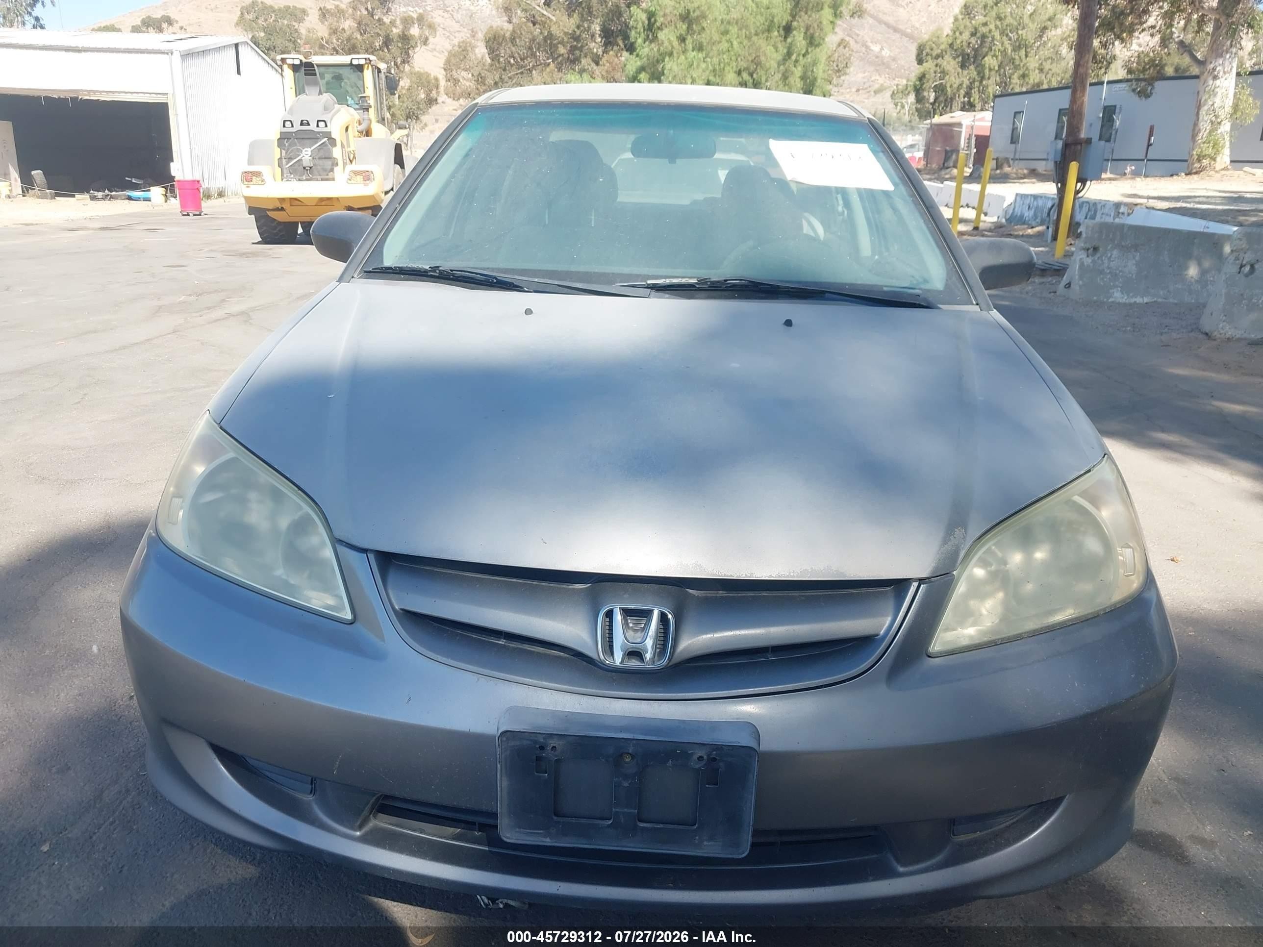 2005 Honda Civic Lx Gray vin: 2HGES16575H594616