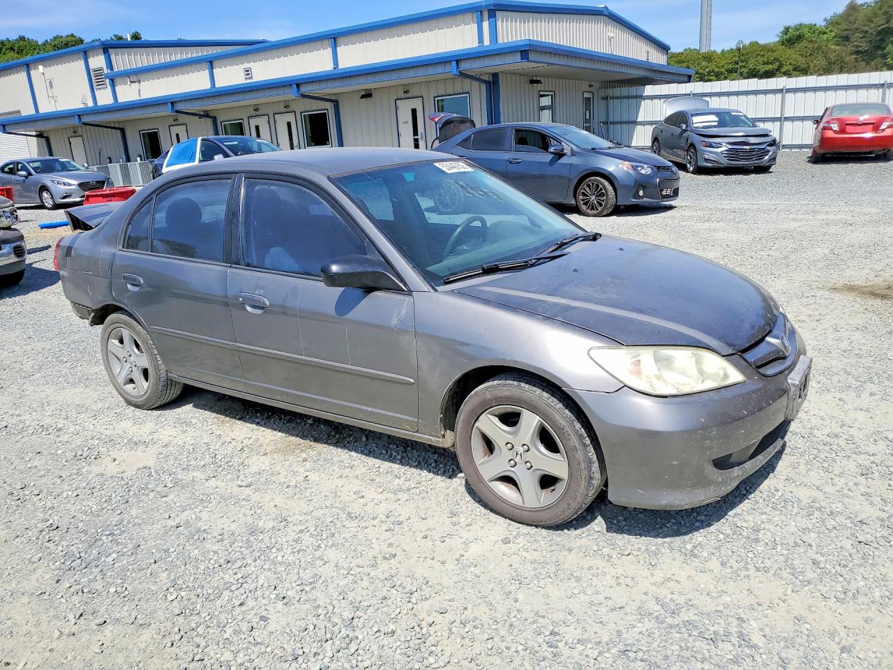 2005 Honda Civic Lx Gray vin: 2HGES16575H603220