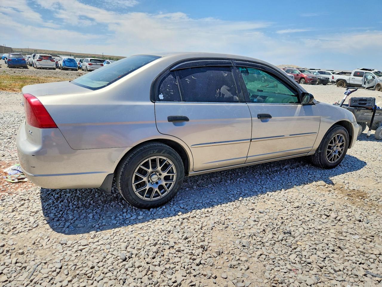 2001 Honda Civic Lx Beige vin: 2HGES16581H546746