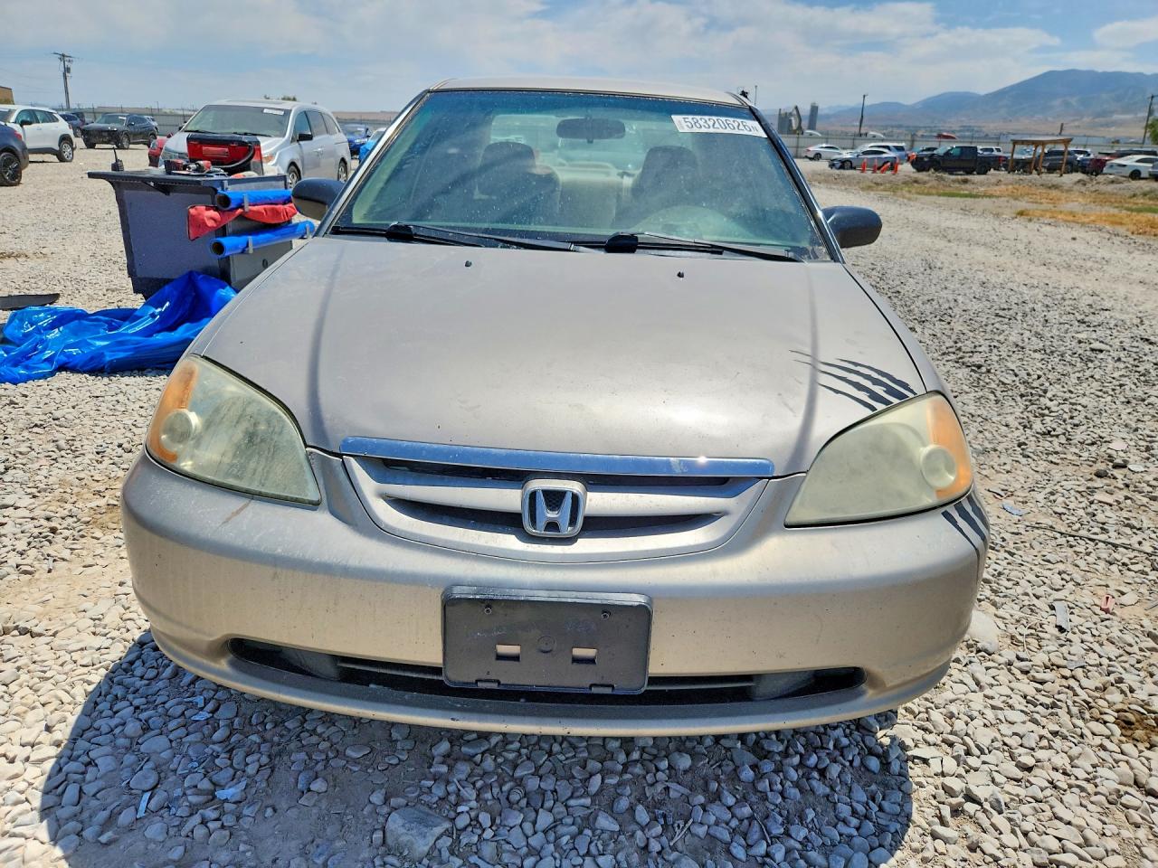 2001 Honda Civic Lx Beige vin: 2HGES16581H546746