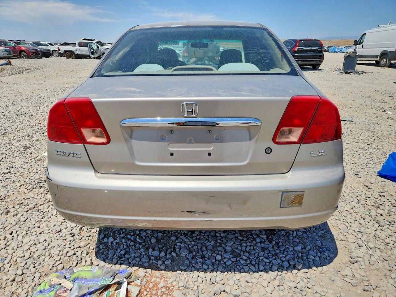 2001 Honda Civic Lx Beige vin: 2HGES16581H546746