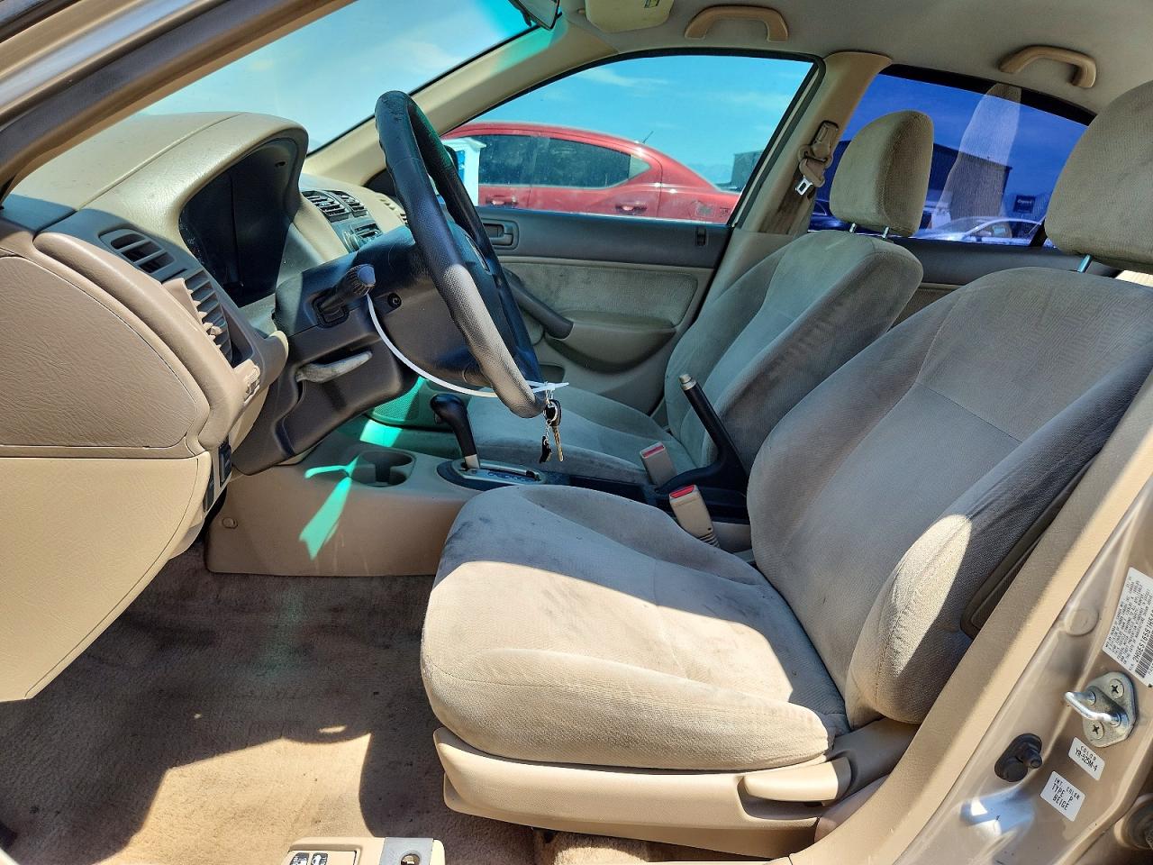 2001 Honda Civic Lx Beige vin: 2HGES16581H546746