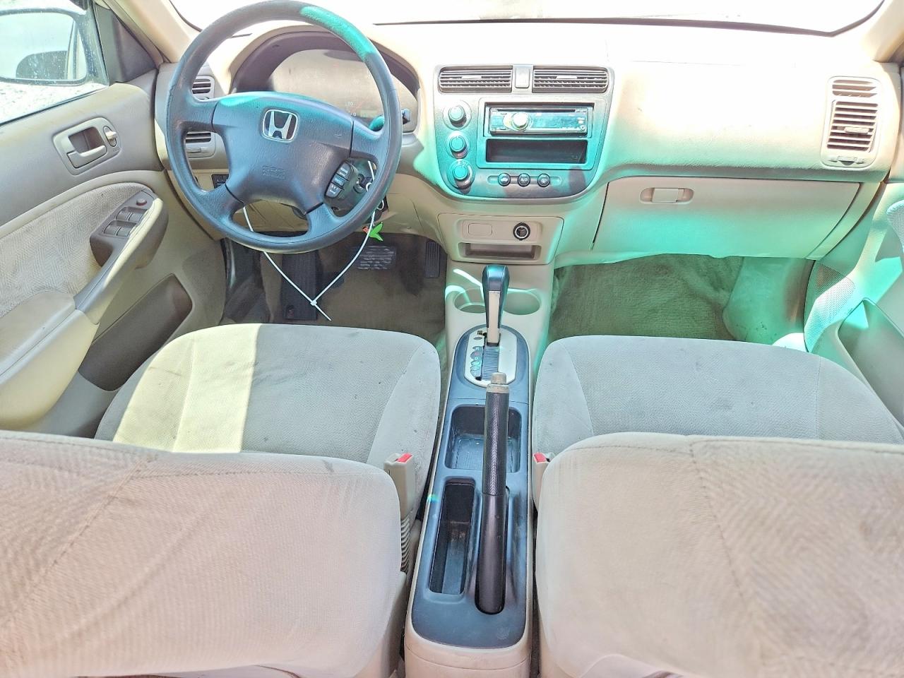 2001 Honda Civic Lx Beige vin: 2HGES16581H546746