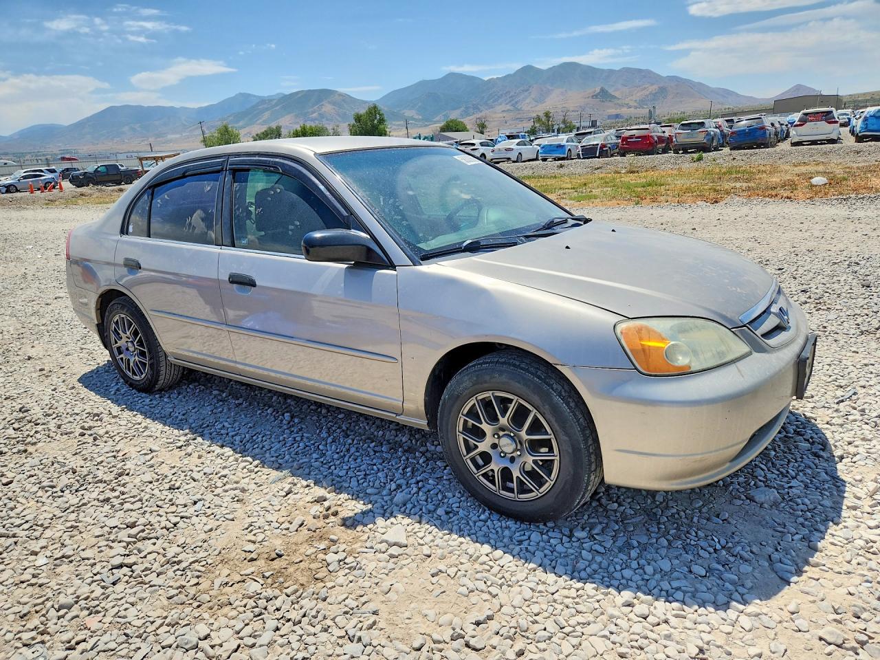 2001 Honda Civic Lx Beige vin: 2HGES16581H546746