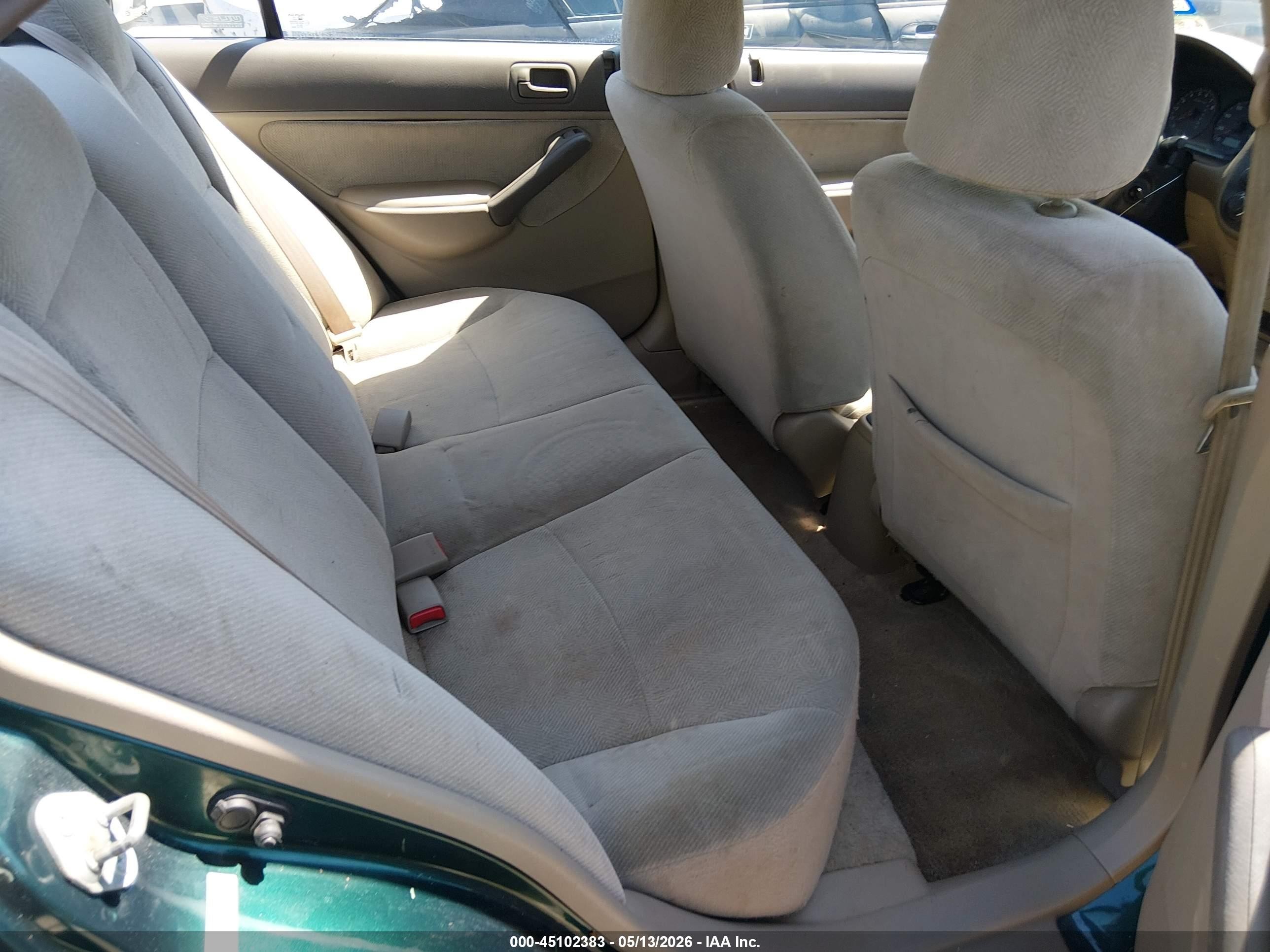 2001 Honda Civic Lx Green vin: 2HGES16581H561098