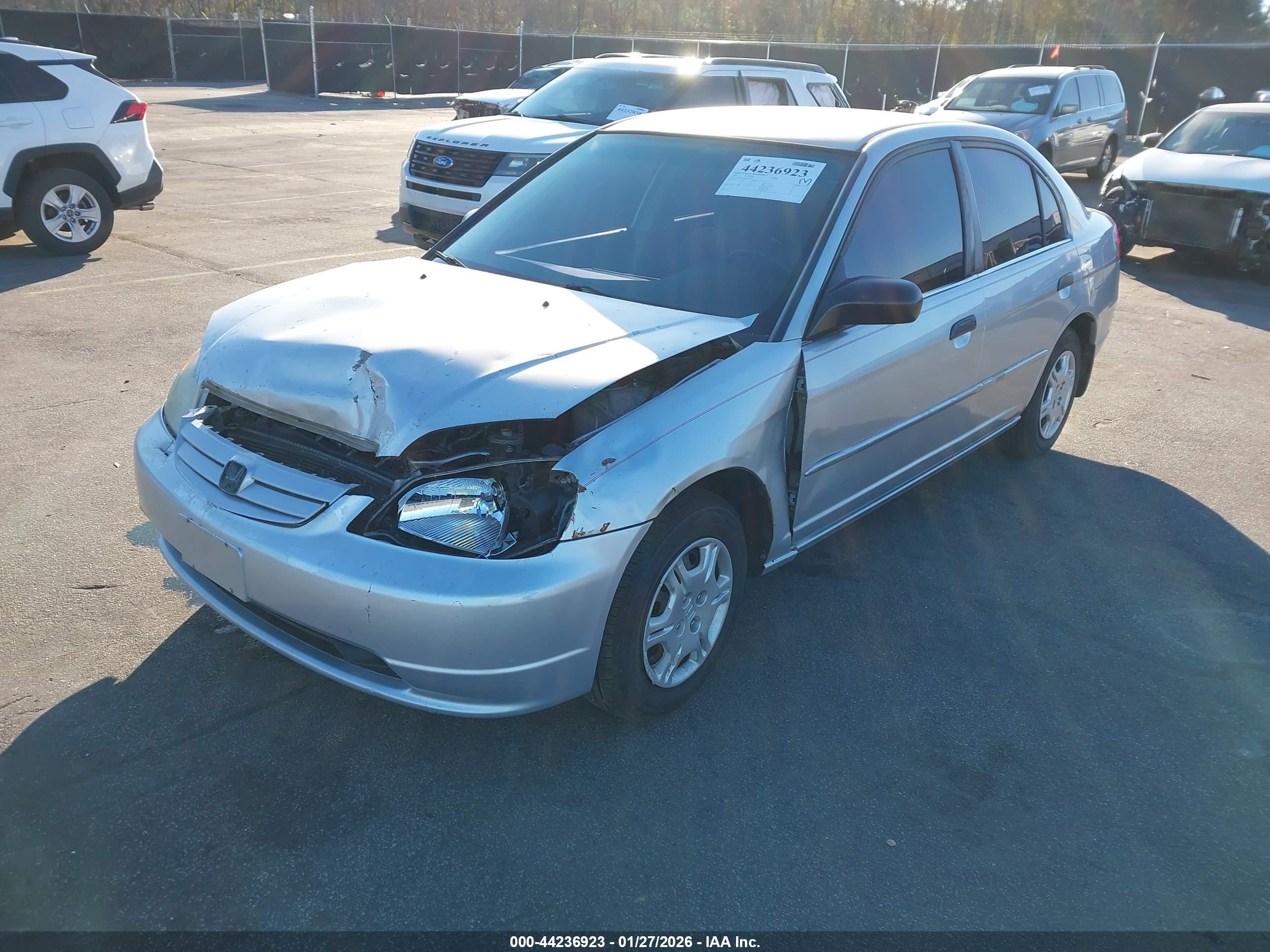 2001 Honda Civic Lx Silver vin: 2HGES16581H587555