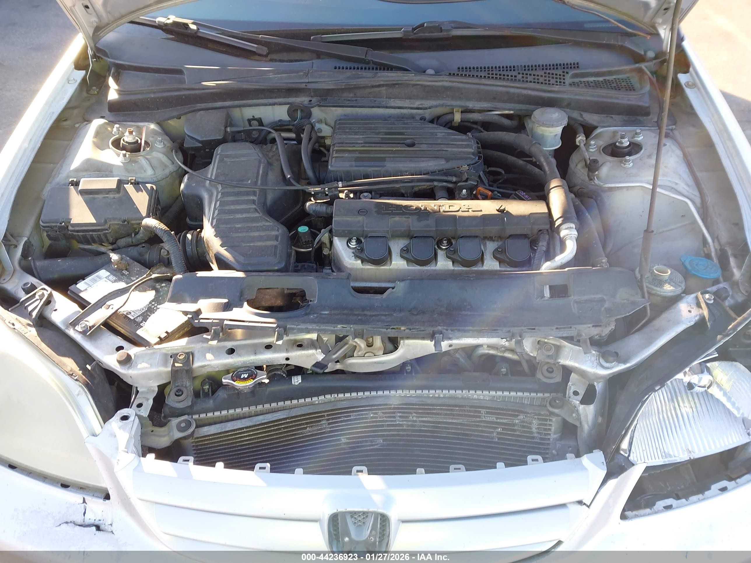 2001 Honda Civic Lx Silver vin: 2HGES16581H587555
