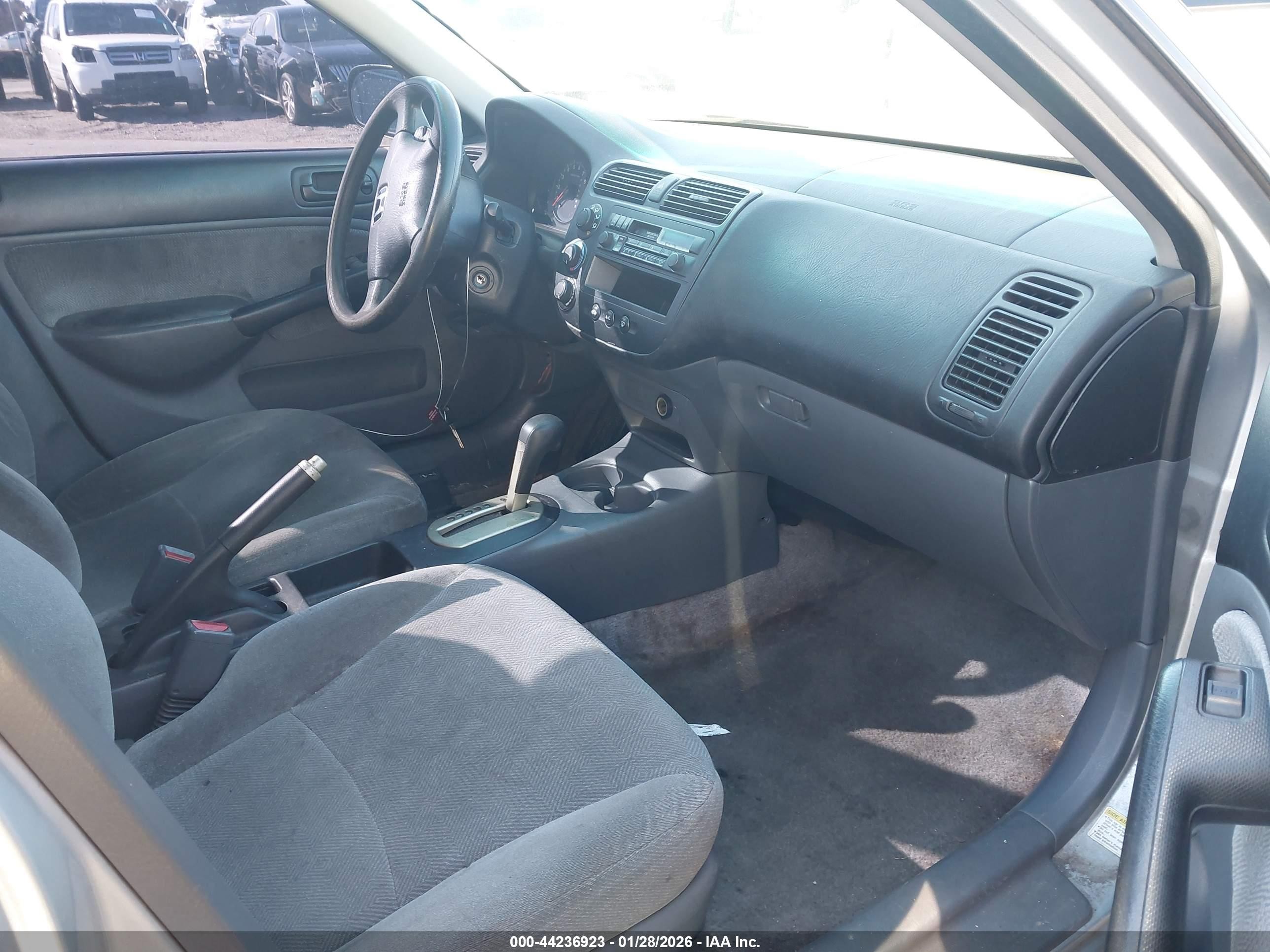 2001 Honda Civic Lx Silver vin: 2HGES16581H587555