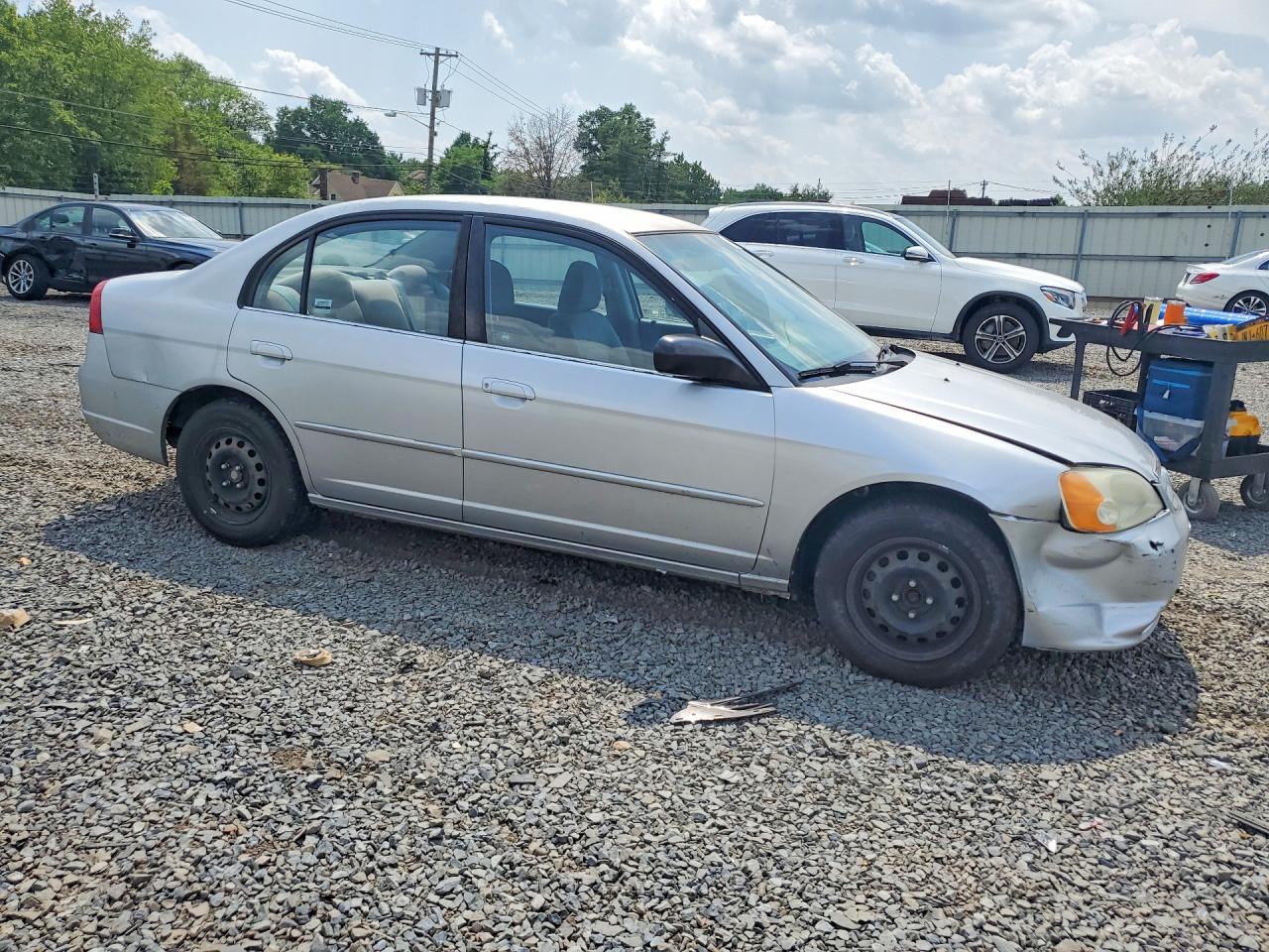 2002 Honda Civic Lx Silver vin: 2HGES16582H548384