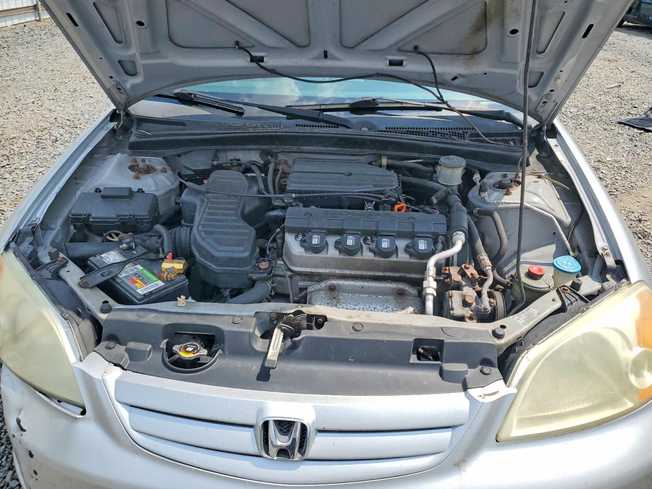 2002 Honda Civic Lx Silver vin: 2HGES16582H548384