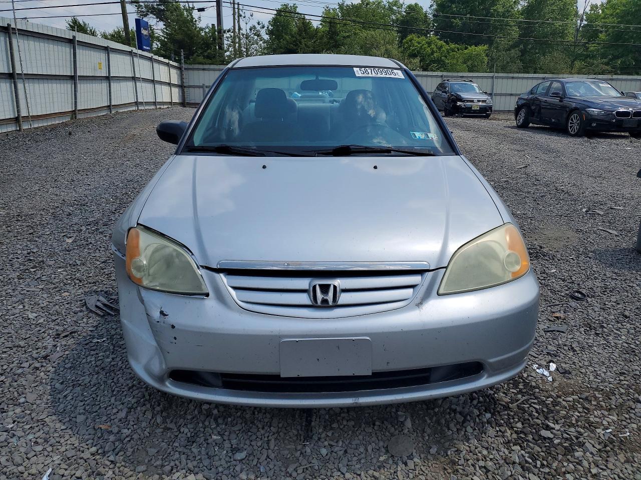 2002 Honda Civic Lx Silver vin: 2HGES16582H548384