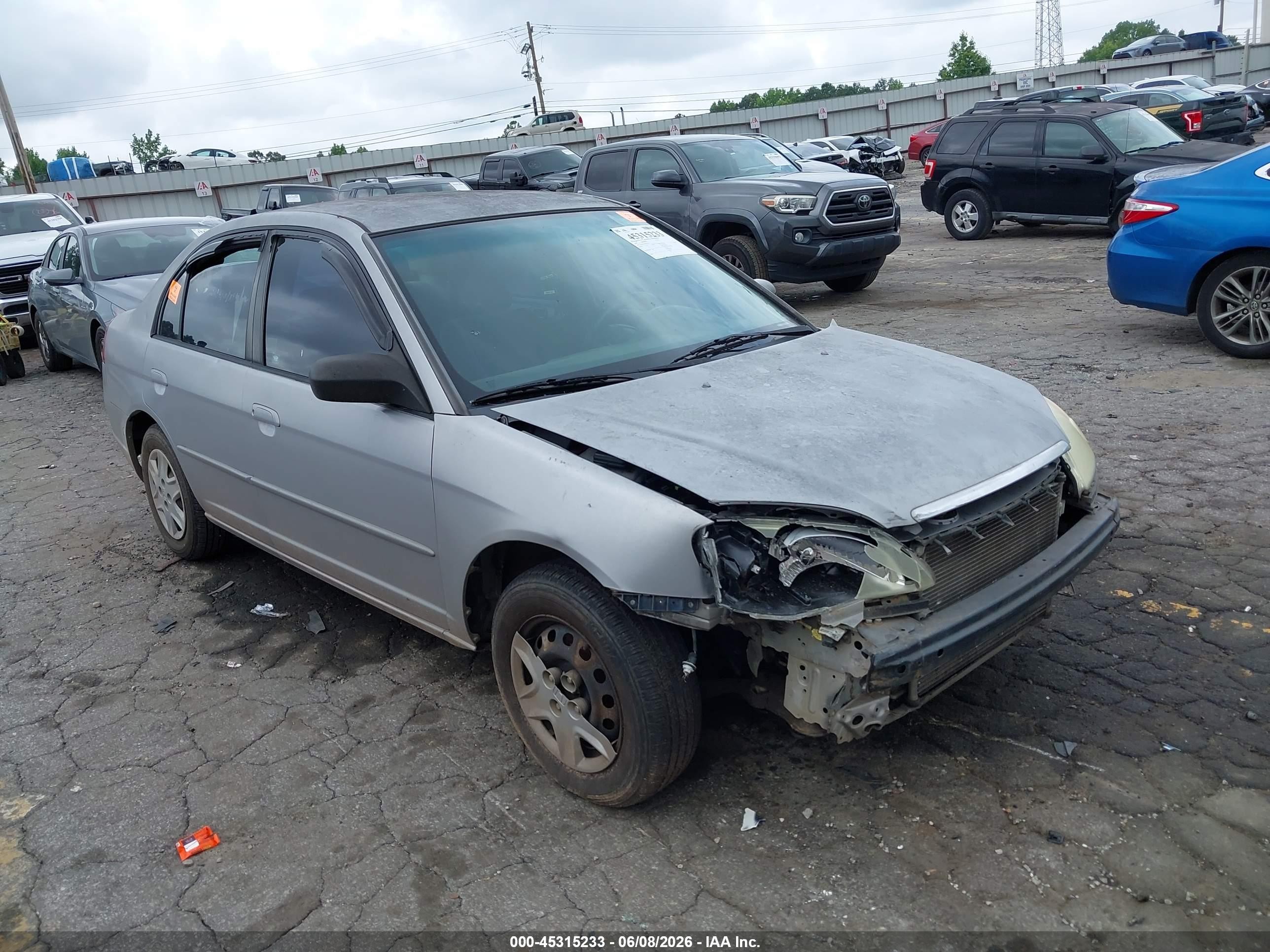 2003 Honda Civic Lx Silver vin: 2HGES16583H543073