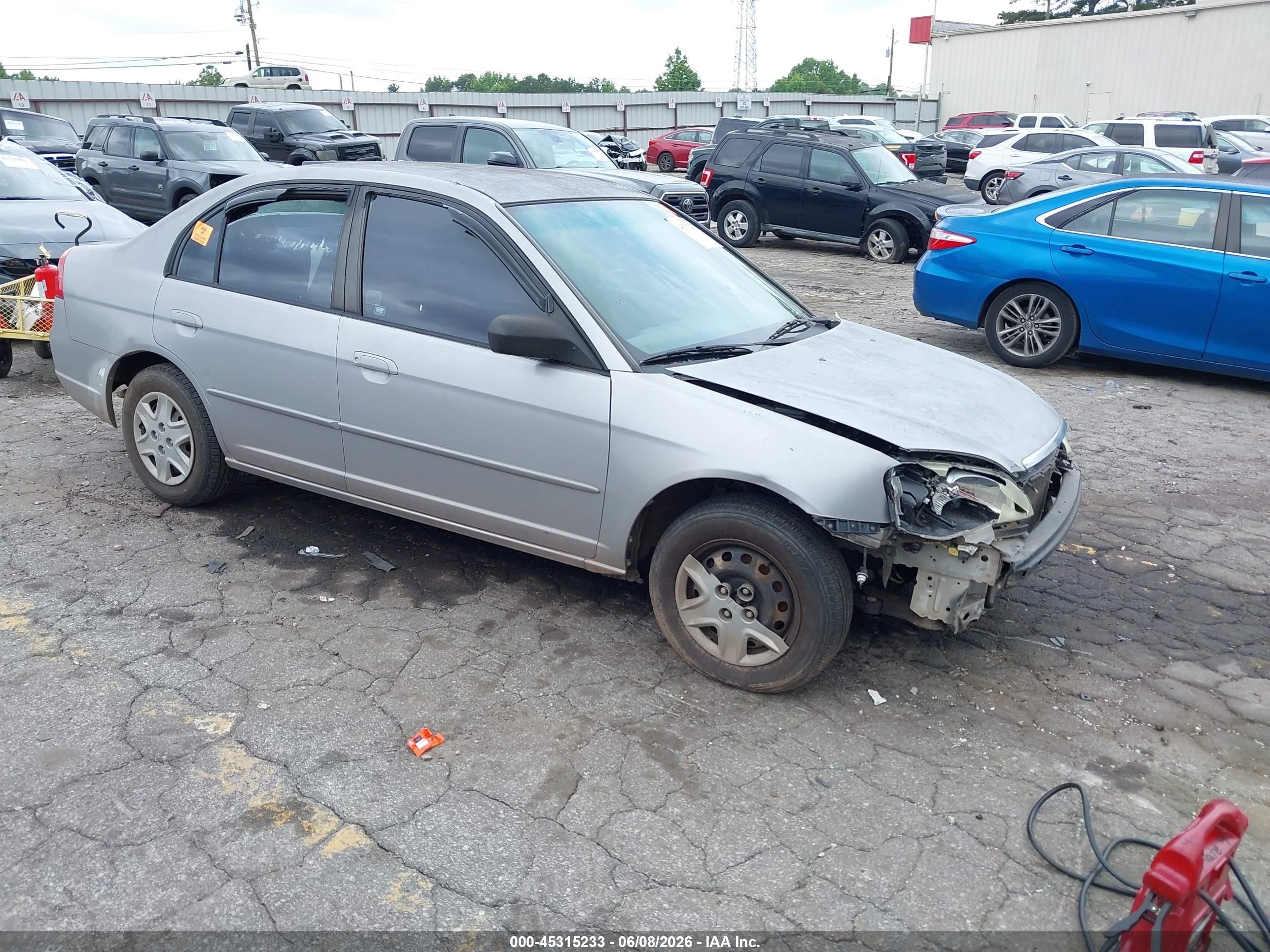 2003 Honda Civic Lx Silver vin: 2HGES16583H543073