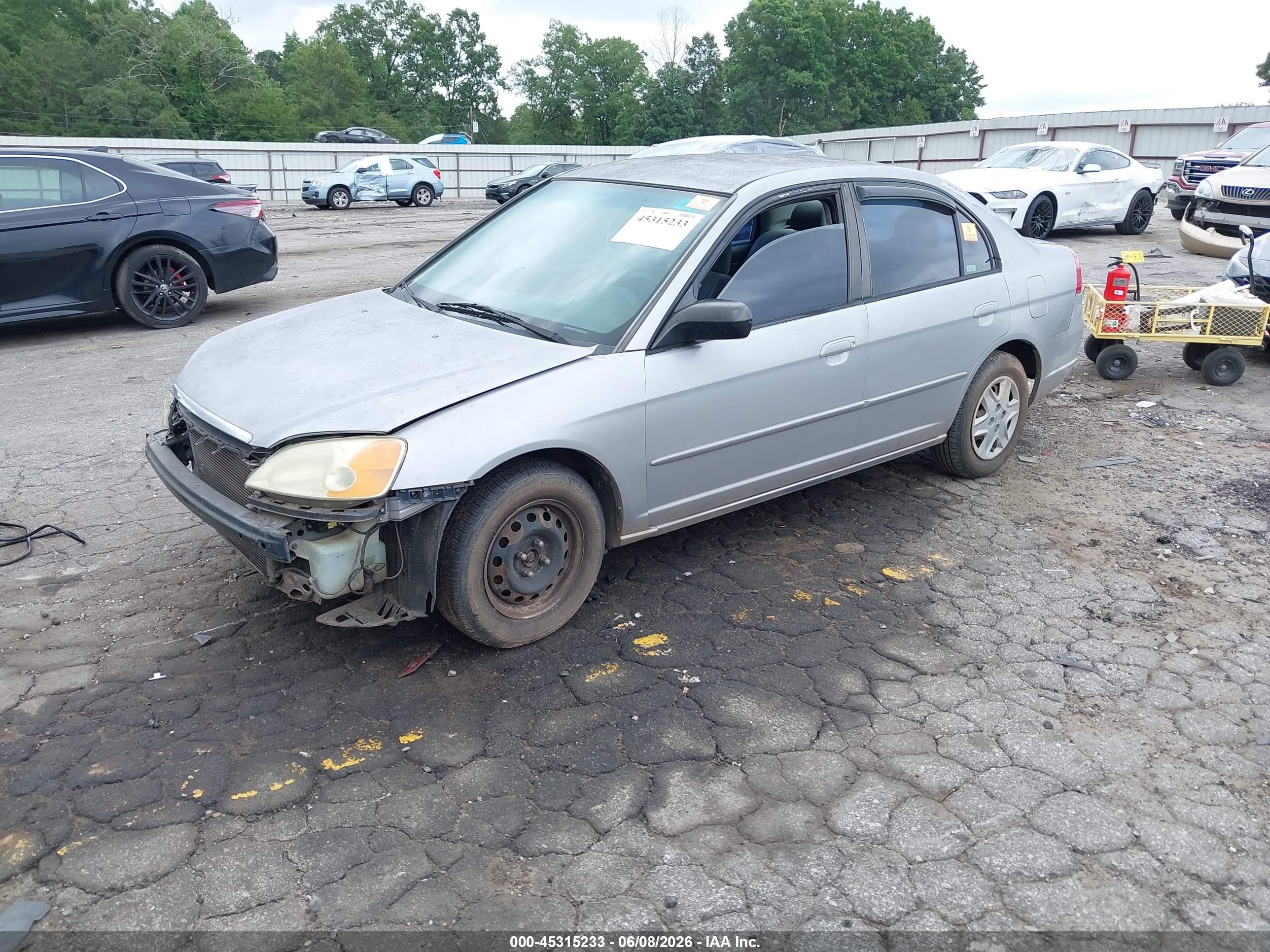 2003 Honda Civic Lx Silver vin: 2HGES16583H543073
